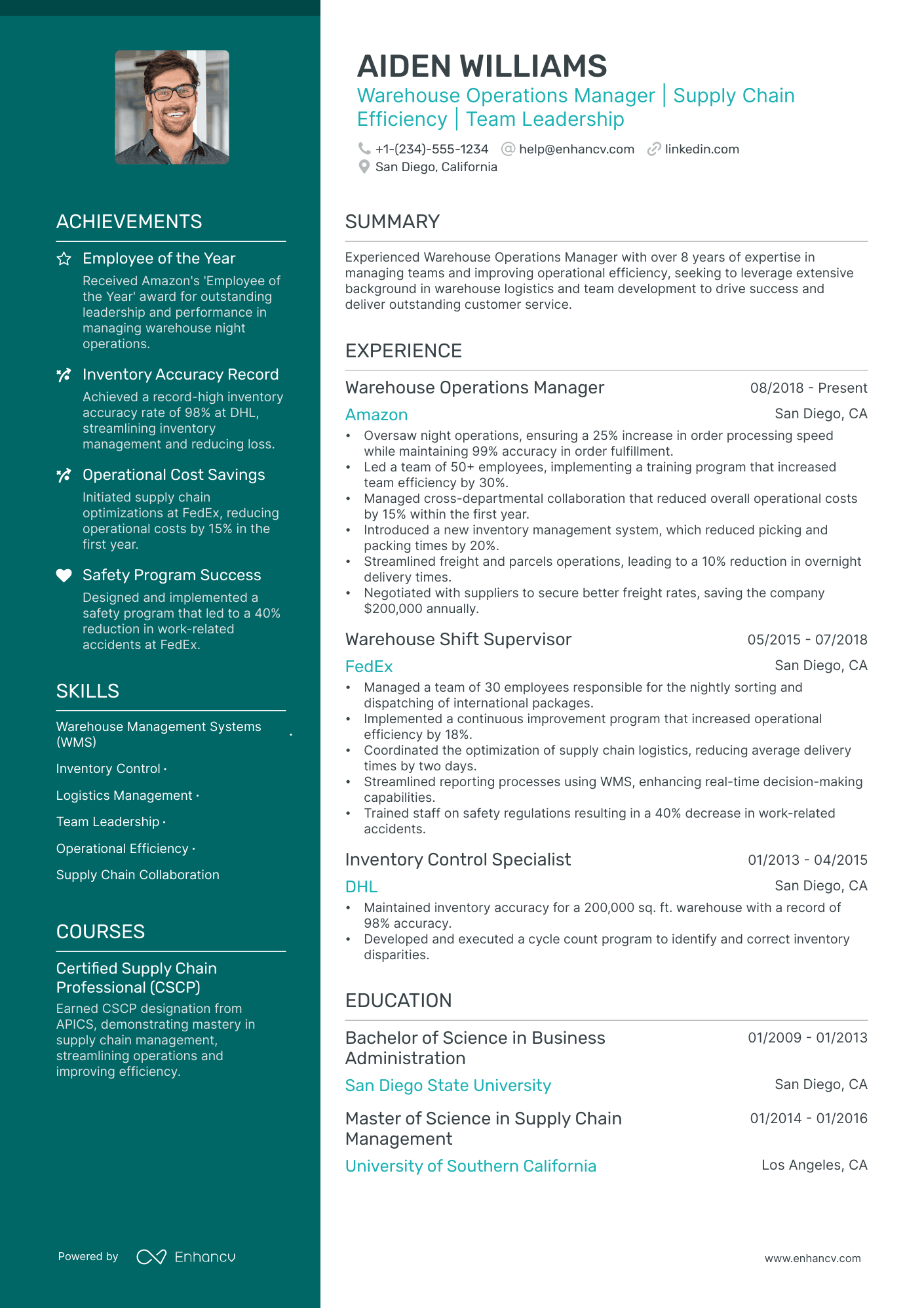 5 Warehouse Manager Resume Examples & Guide for 2024