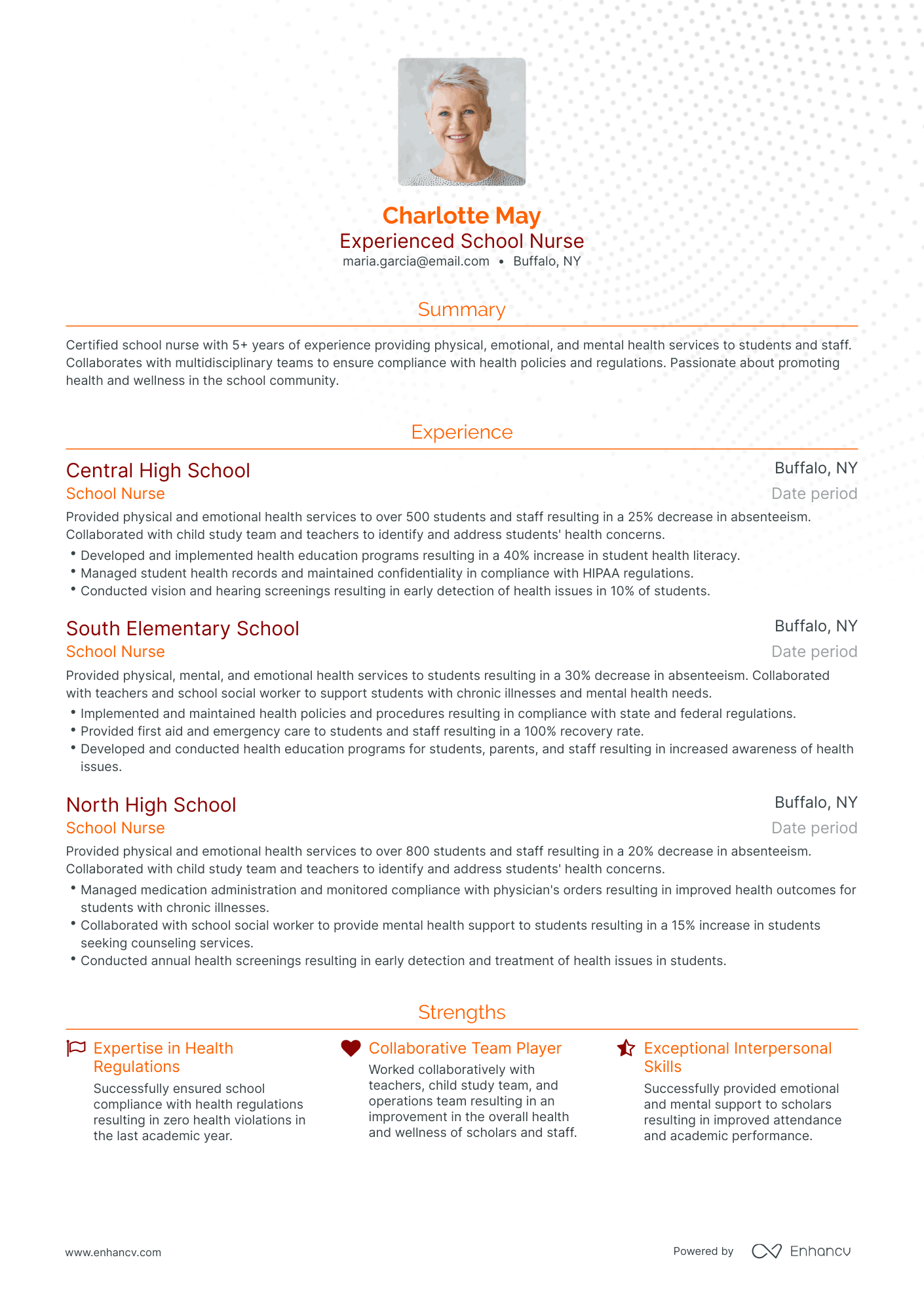 5 School Nurse Resume Examples & Guide for 2024