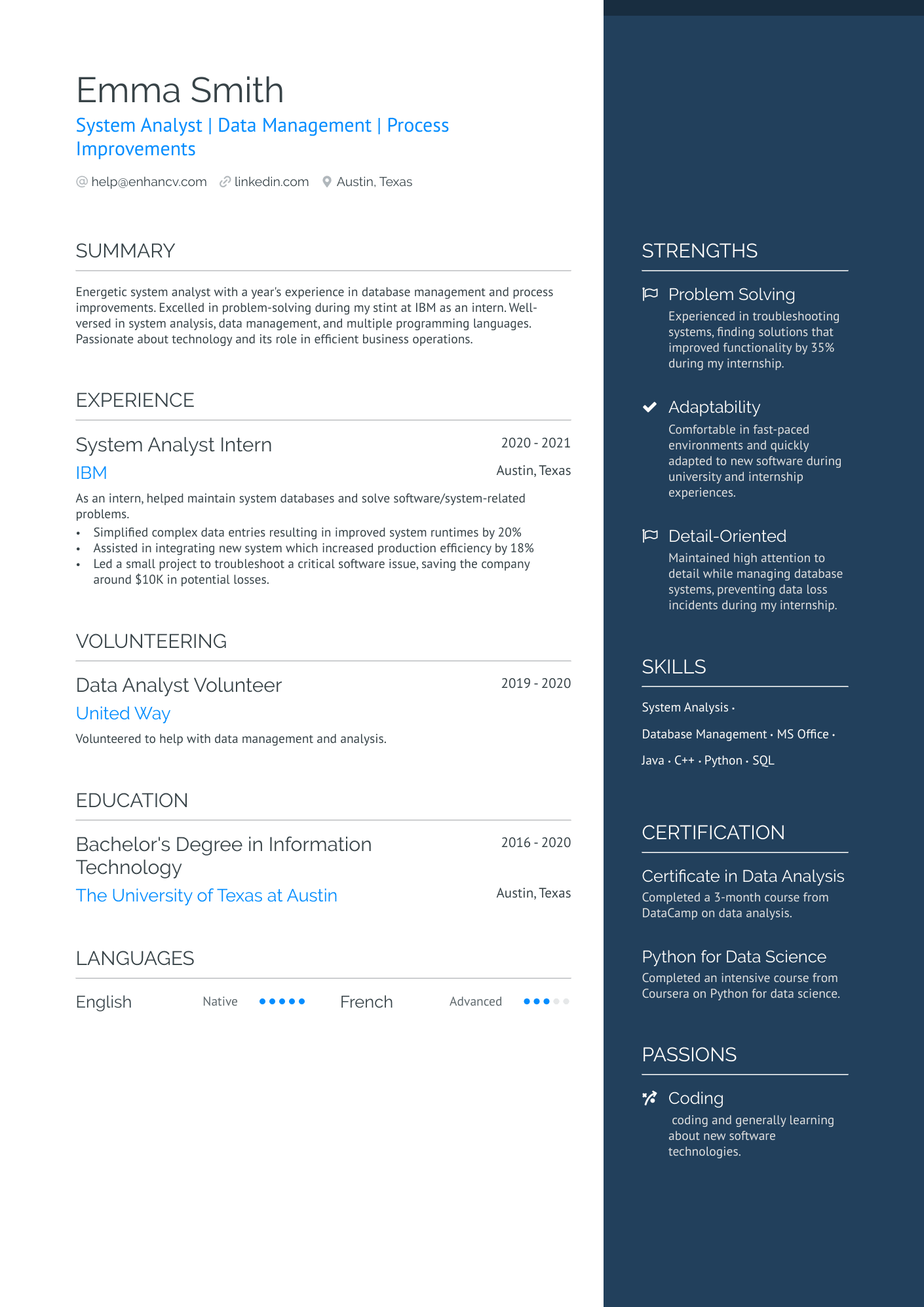 5 System Analyst Resume Examples & Guide For 2024