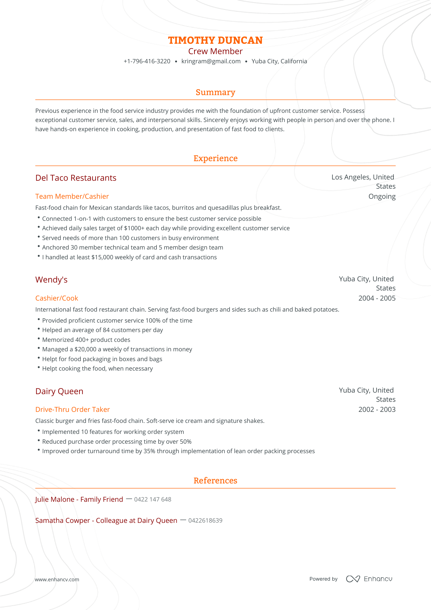 McDonalds Resume Examples & Guide for 2024