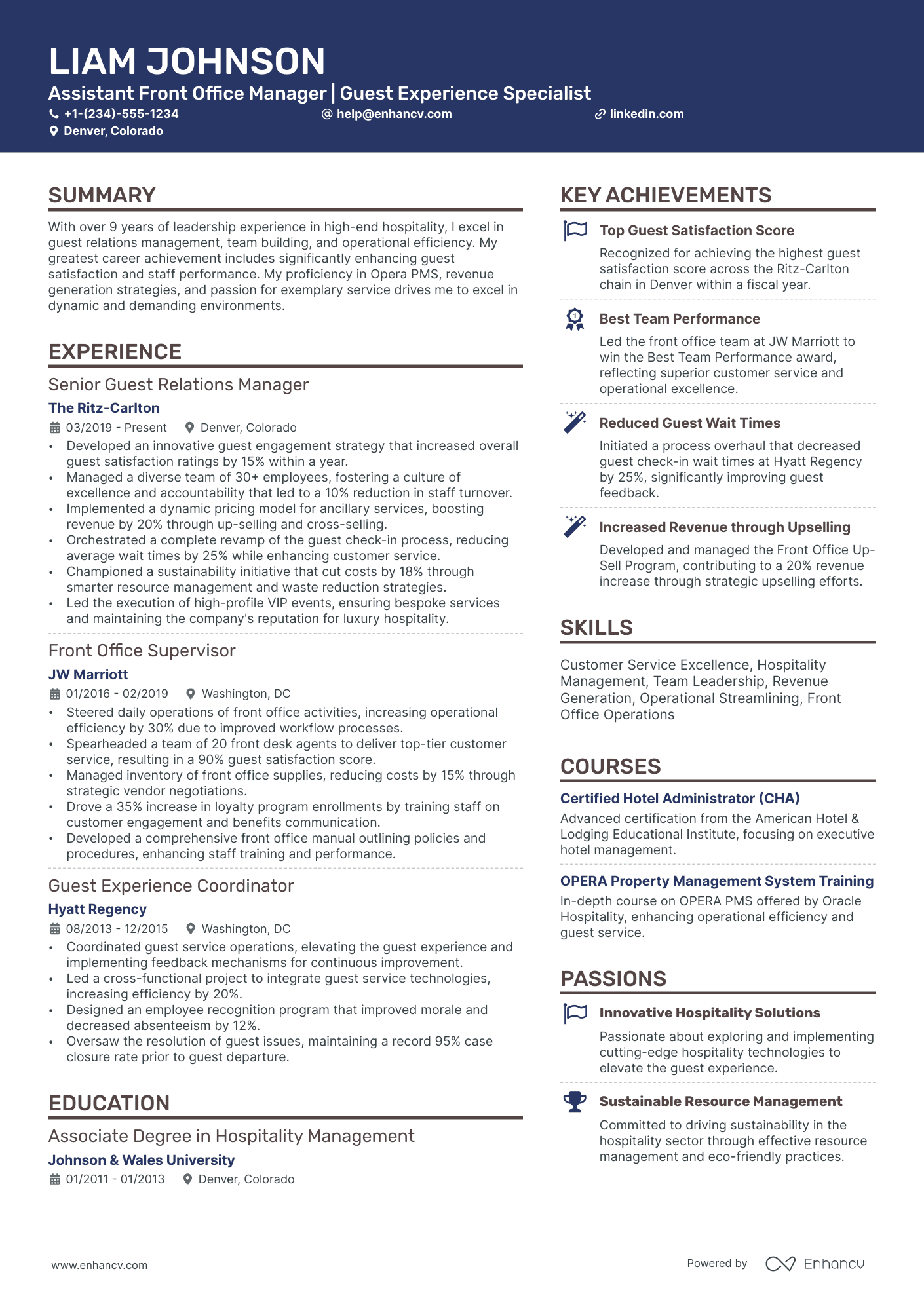 10 Assistant Front Office Manager Resume Examples & Guide for 2026