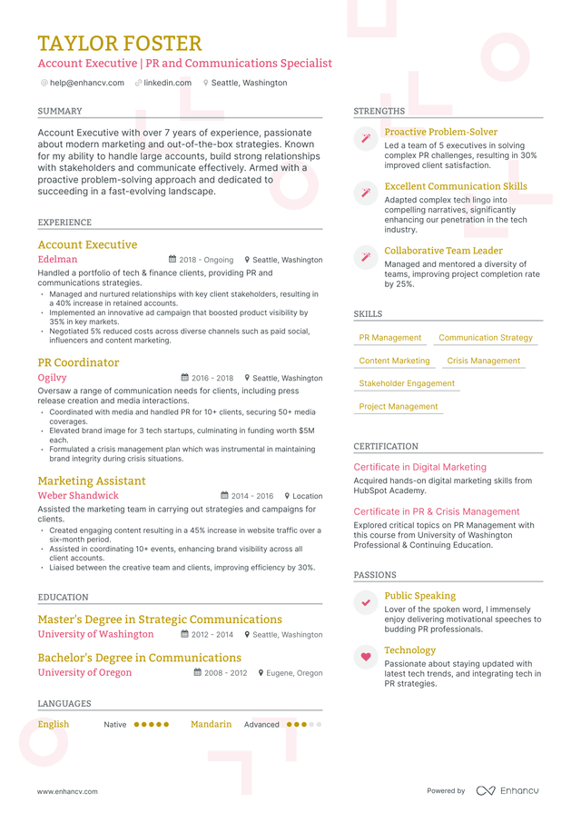 5 Senior Account Executive Resume Examples & Guide for 2024