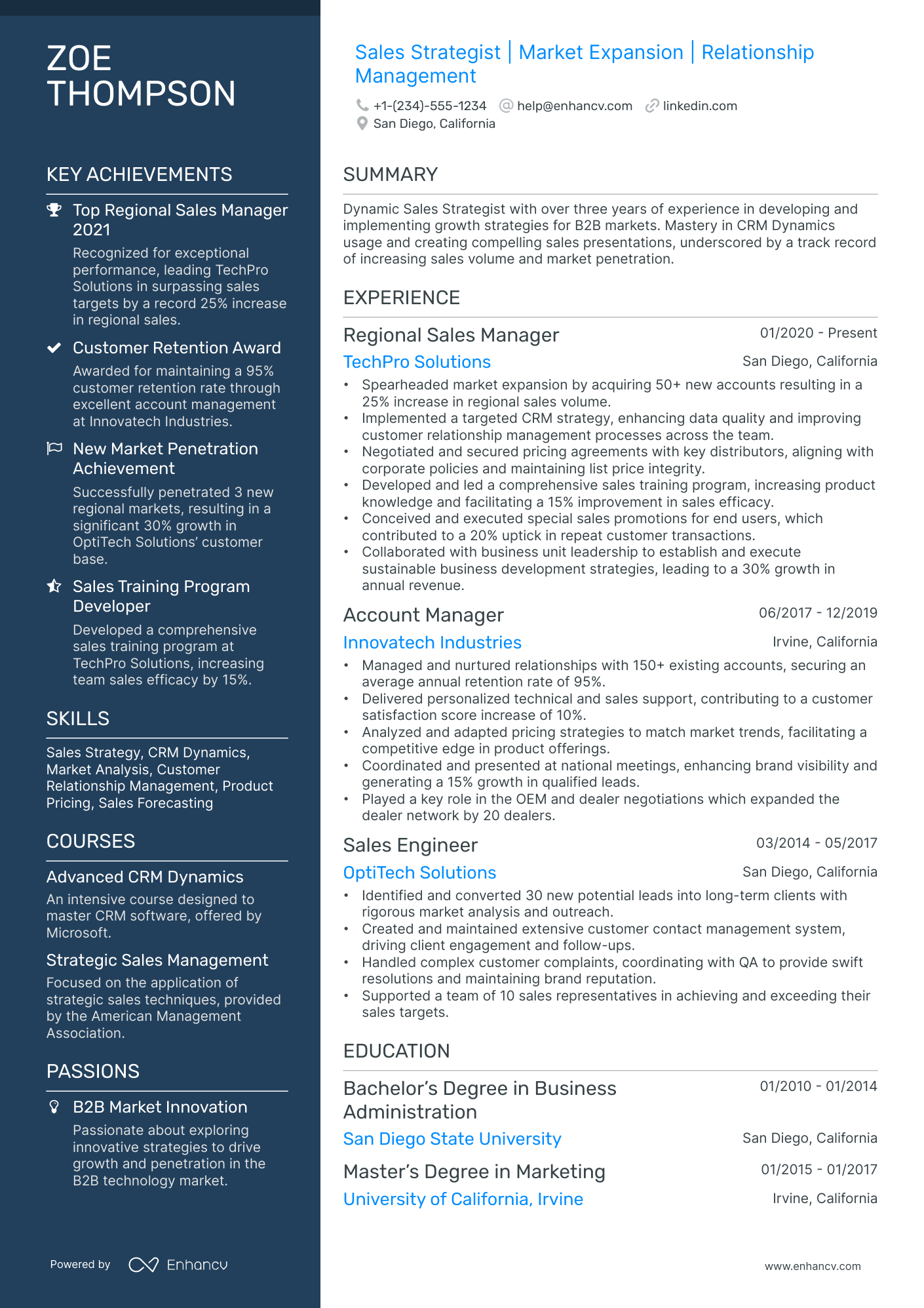 10 Area Sales Manager Resume Examples & Guide for 2026