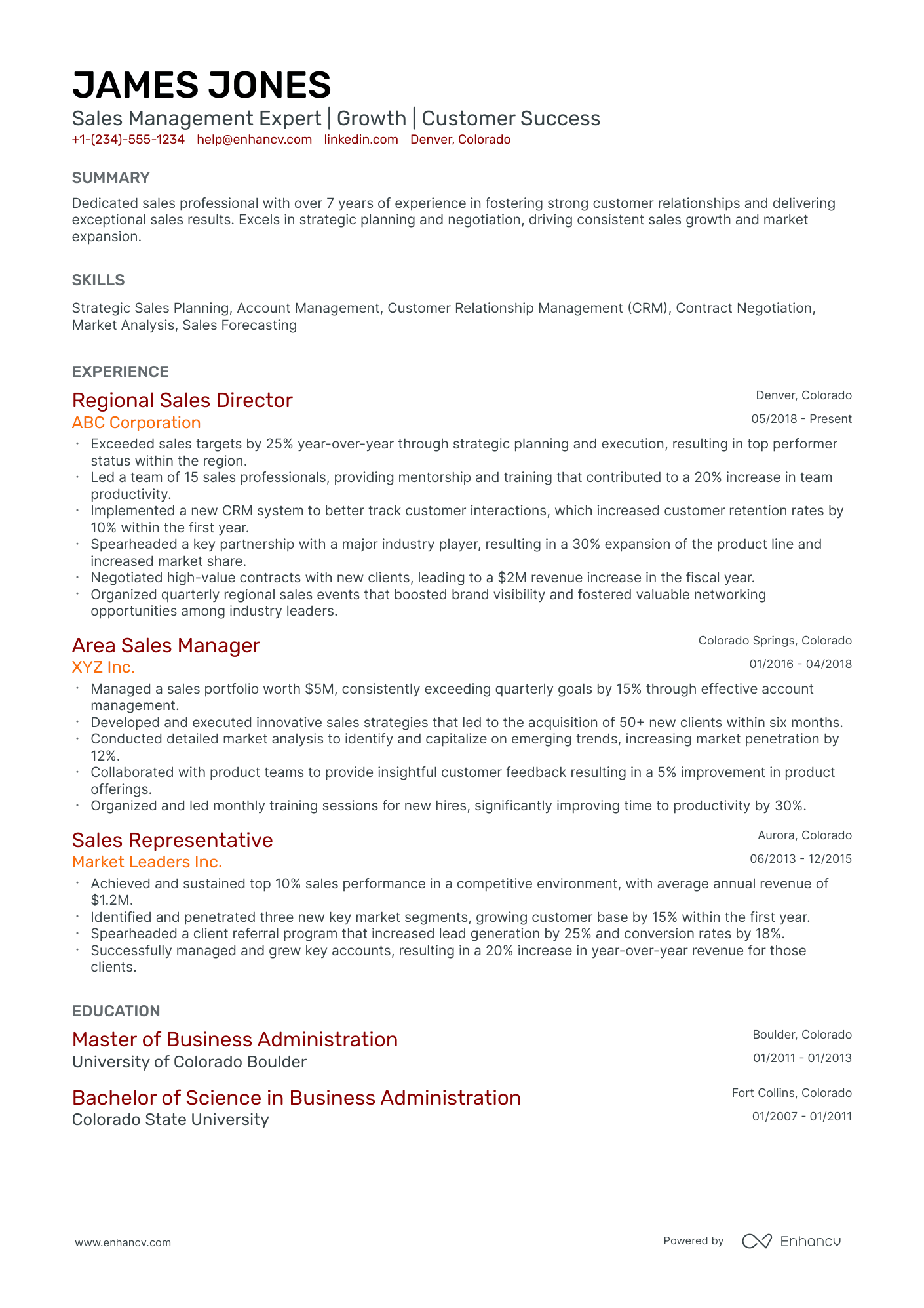 10 Territory Sales Manager Resume Examples & Guide for 2026