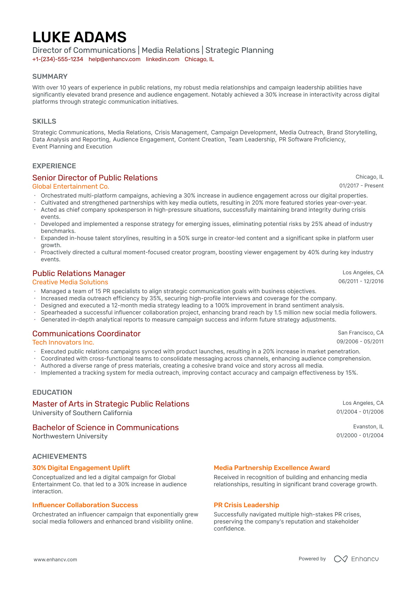 5 Director of Communications Resume Examples & Guide for 2024