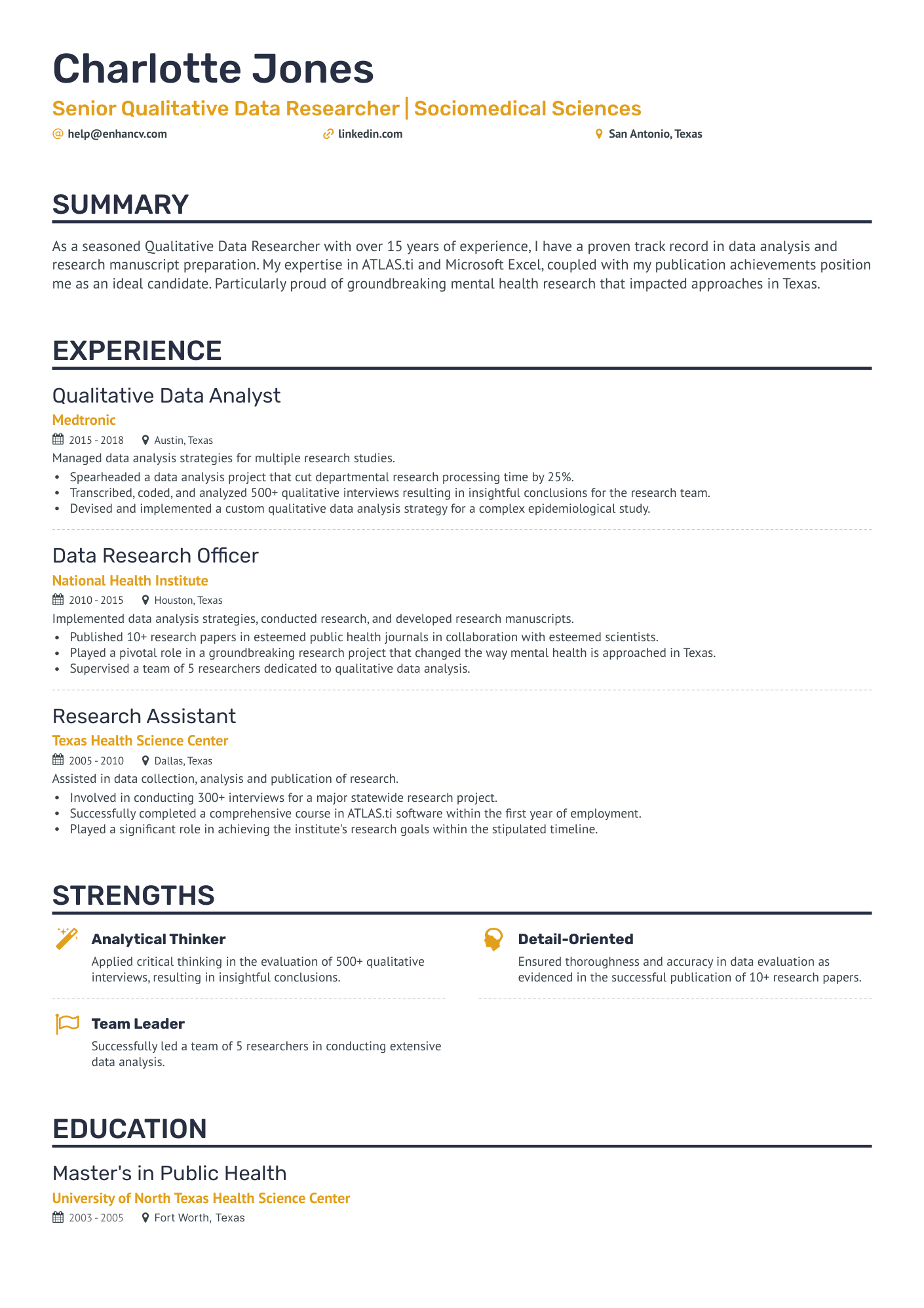 13 Researcher Resume Examples & Guide for 2024