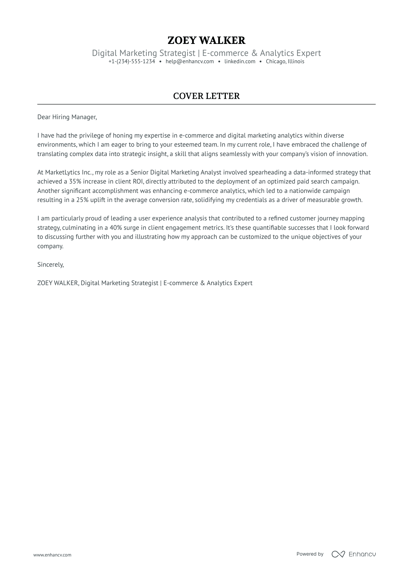22 Professional Marketing Cover Letter Examples and Template for 2026 ...