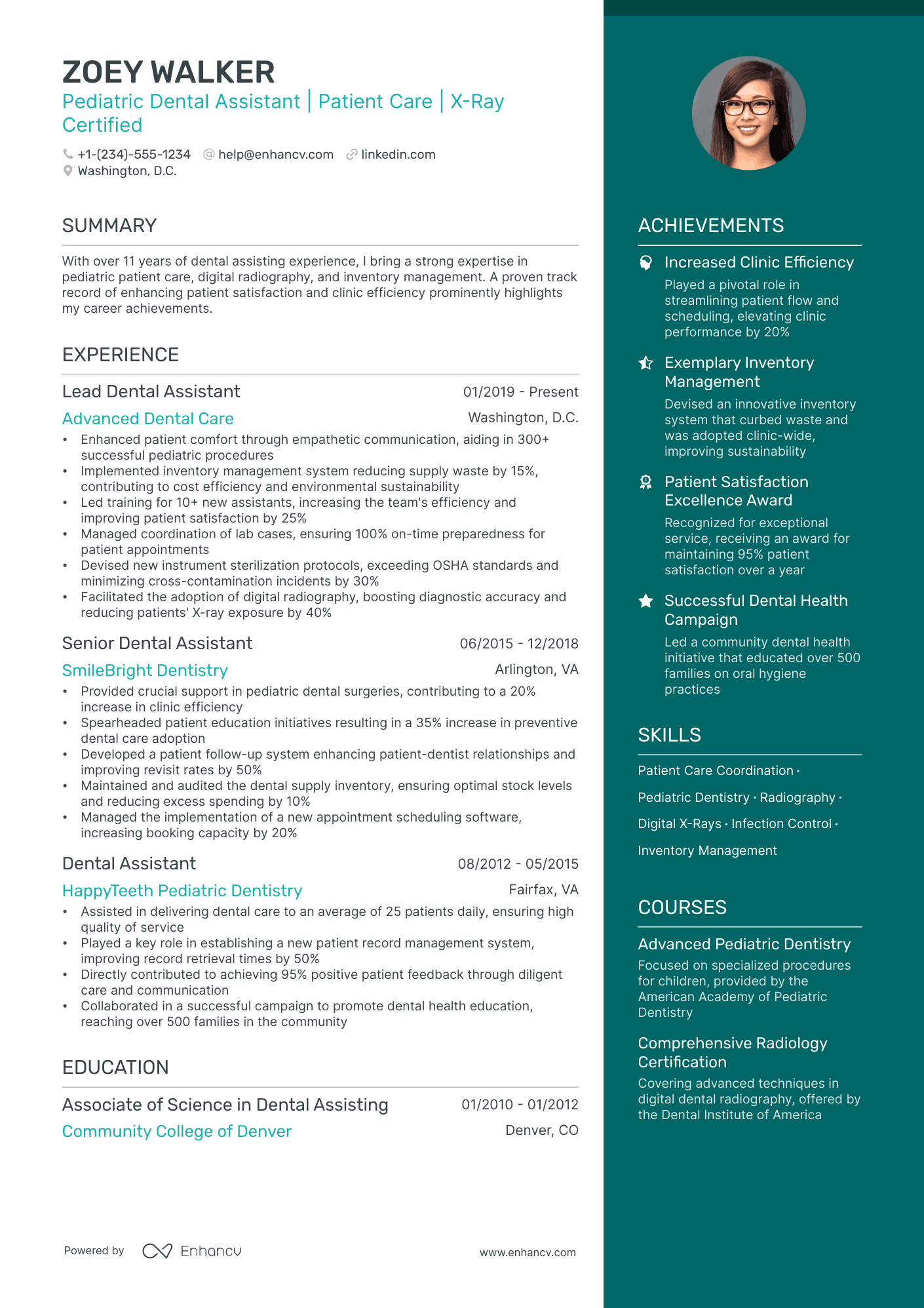 5 Pediatric Dental Assistant Resume Examples & Guide for 2024