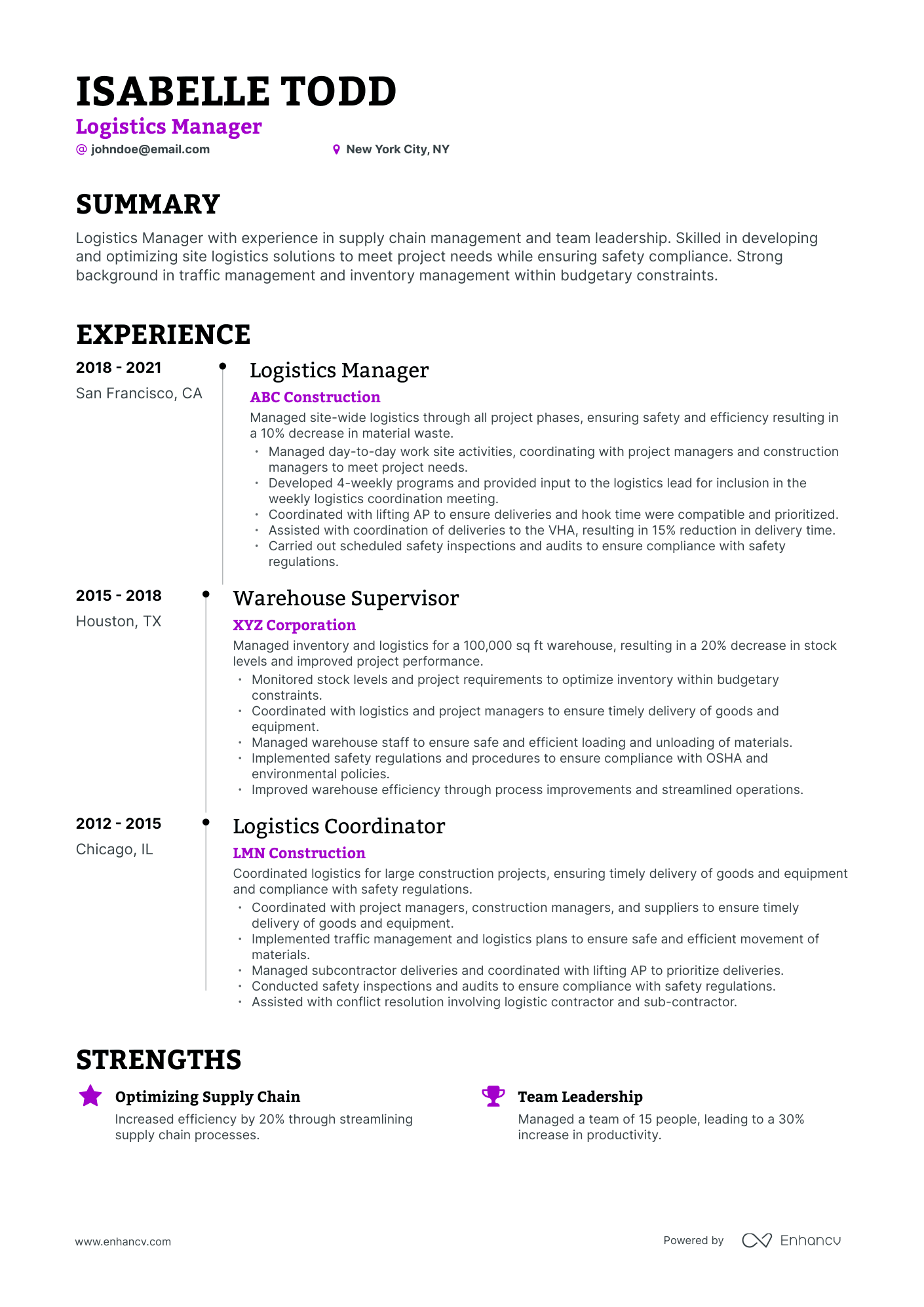 5 Logistic Manager Resume Examples & Guide for 2023