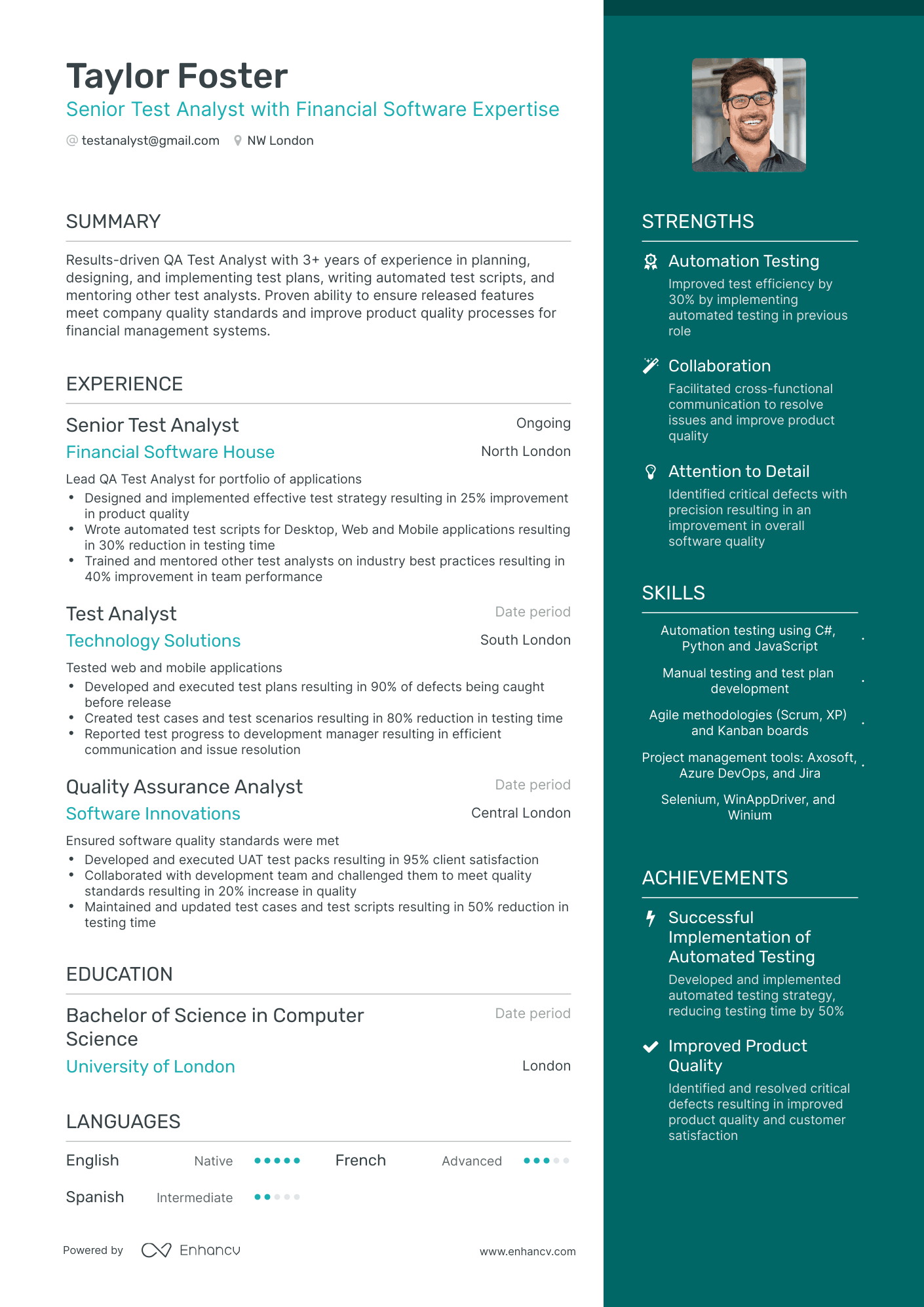 5 Test Engineer Resume Examples & Guide for 2024