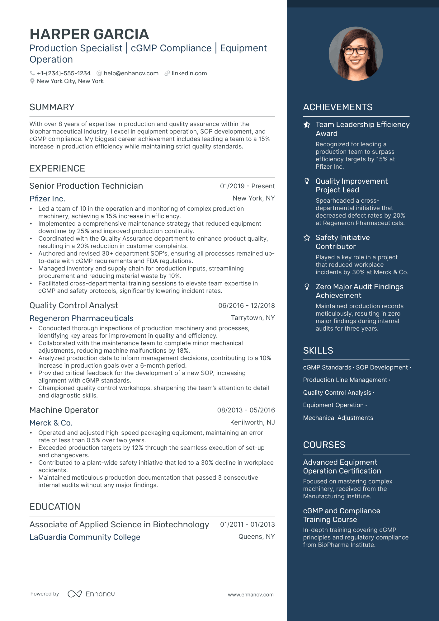 5 Manufacturing Technician Resume Examples & Guide For 2024