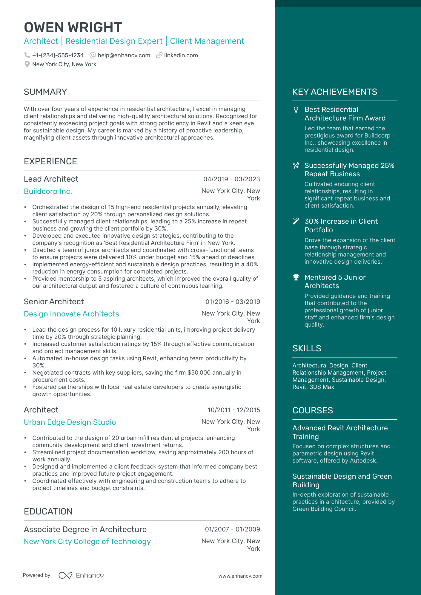 10 Freelance Architect Resume Examples & Guide for 2026