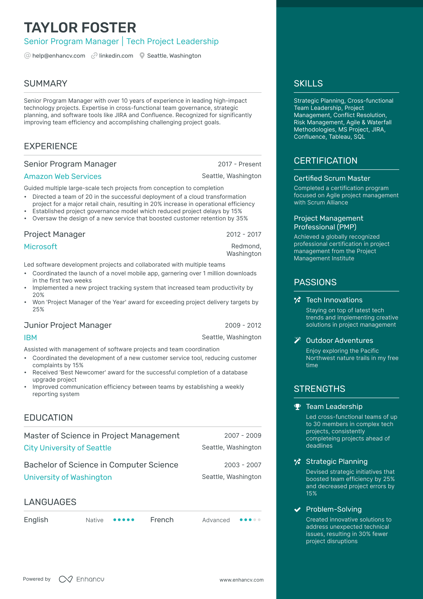 10 Senior Program Manager Resume Examples & Guide for 2026