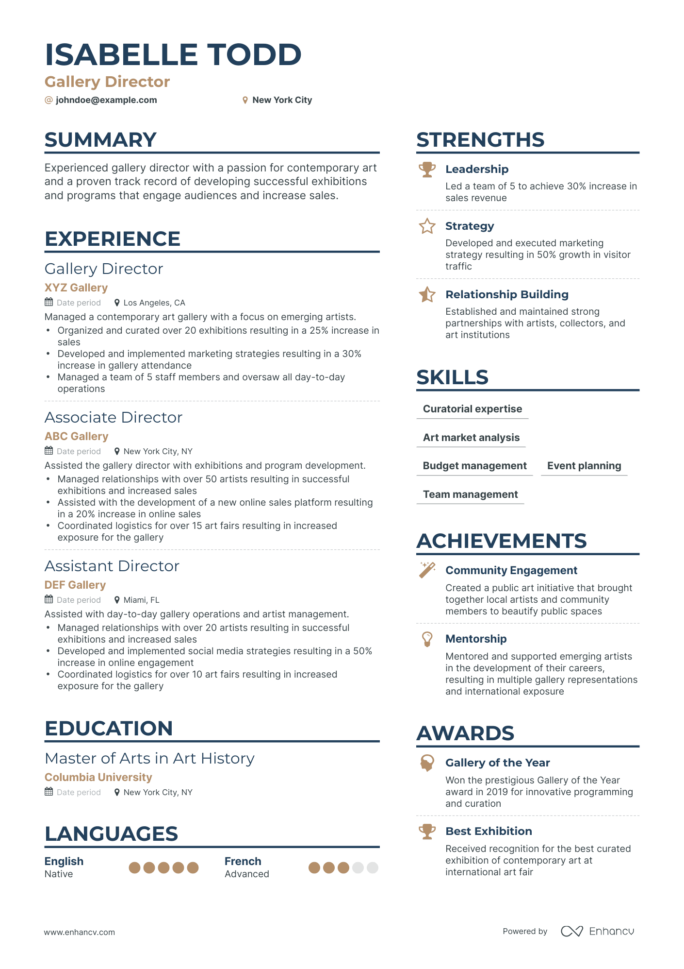 7 Creative Director Resume Examples & Guide for 2024