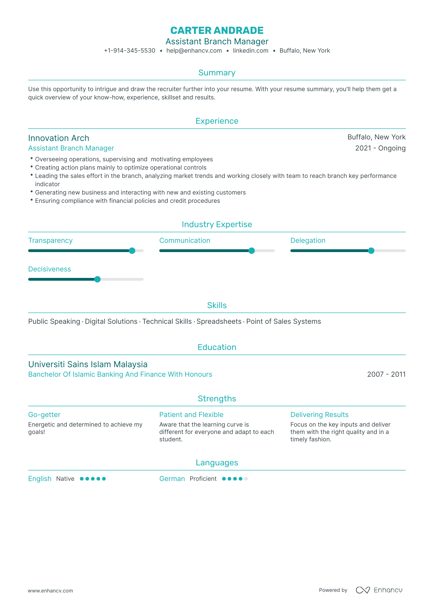 Assistant Branch Manager Resume Examples & Guide for 2023 (Layout ...