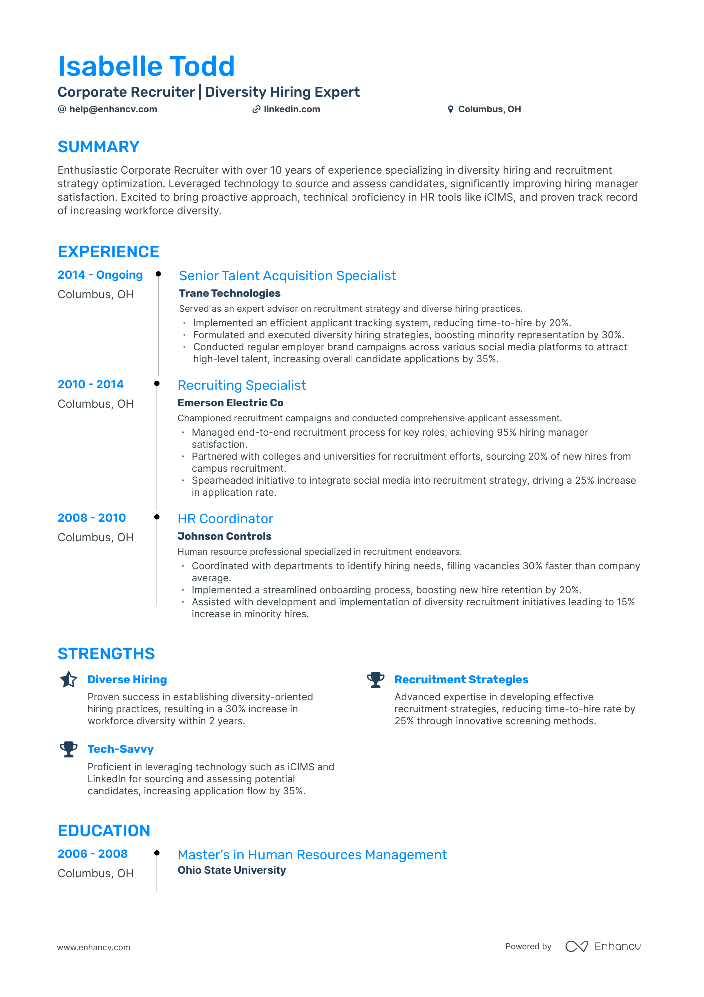 5 Corporate Recruiter Resume Examples & Guide for 2024