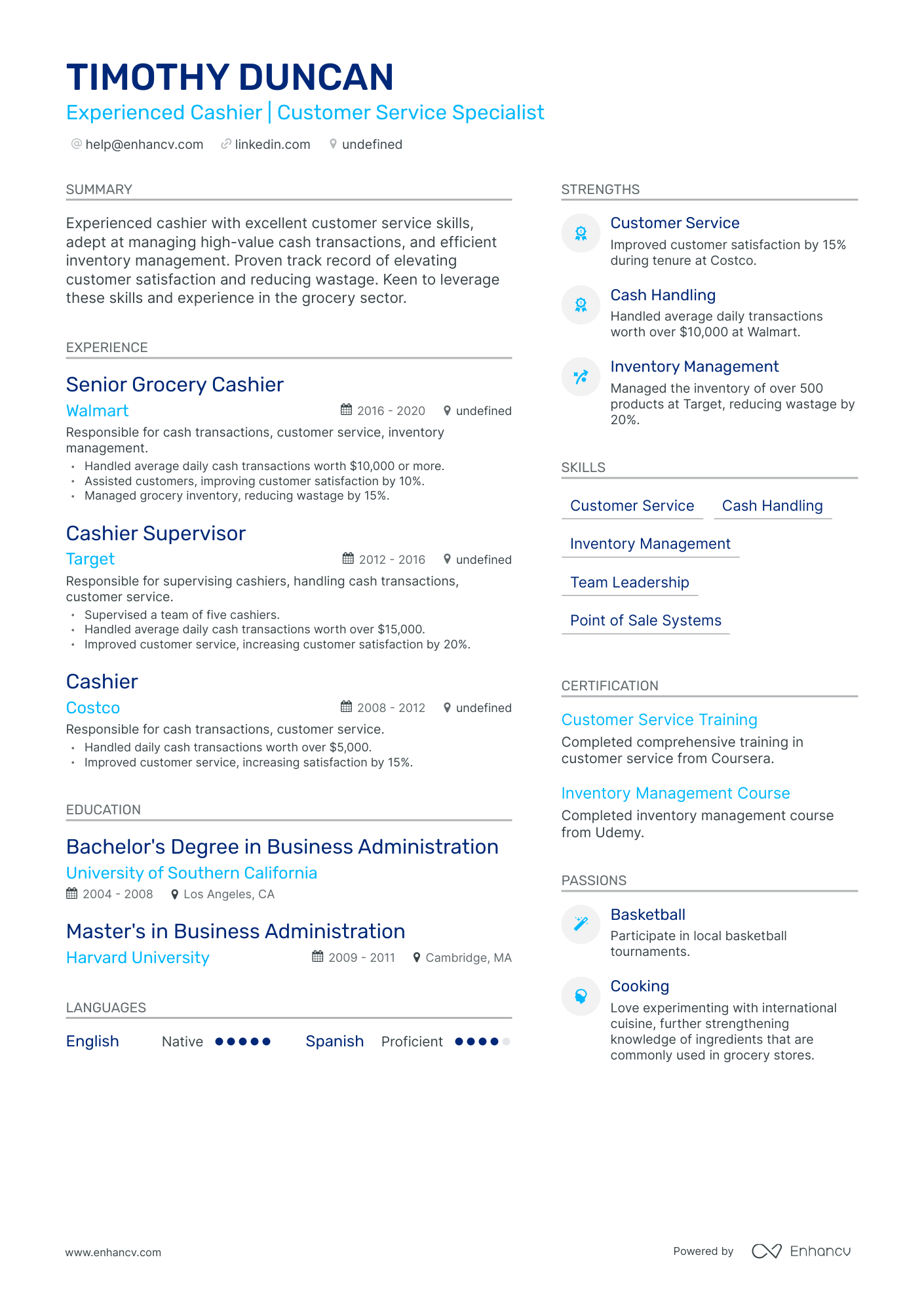 5 Grocery Store Cashier Resume Examples & Guide for 2024