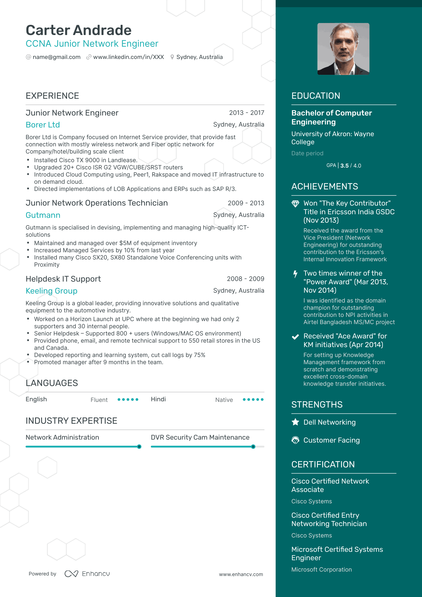 5 Entry Level Network Engineer Resume Examples & Guide for 2023