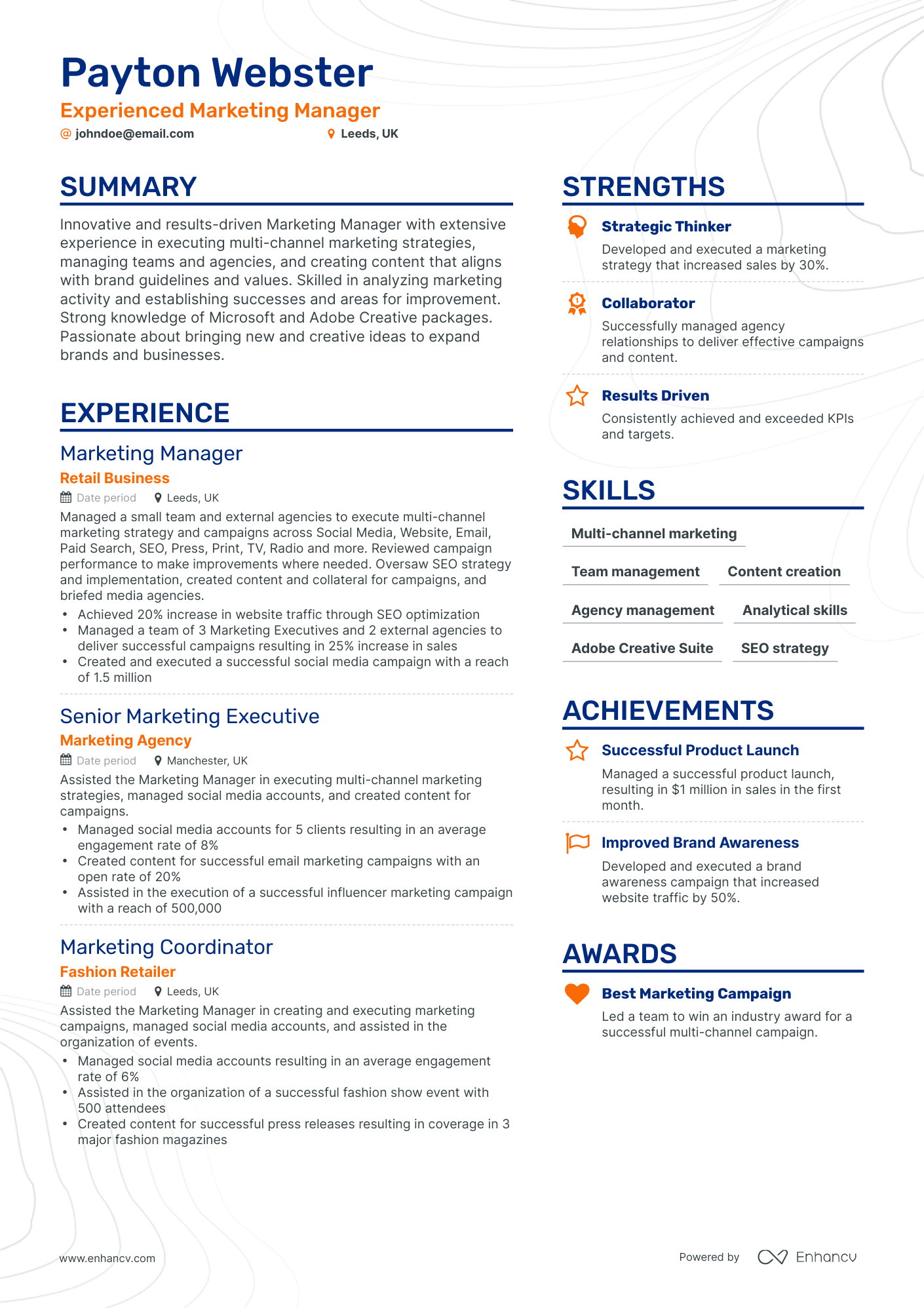 17 Marketing Manager Resume Examples & Guide for 2024