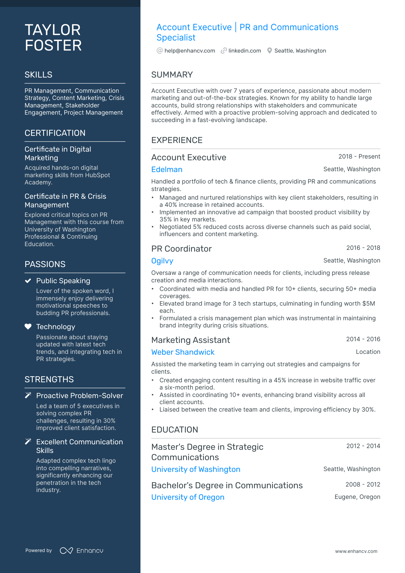 10 Senior Account Executive Resume Examples & Guide for 2026