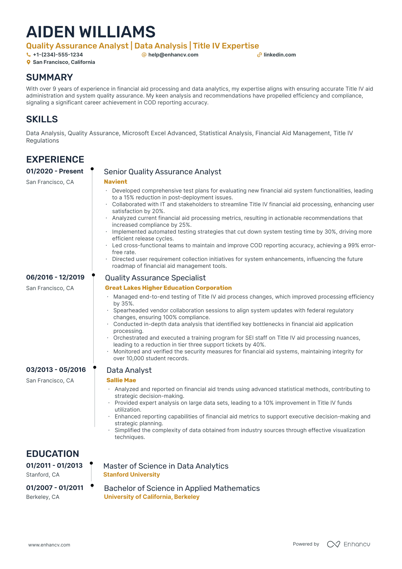 10 Quality Assurance Analyst Resume Examples & Guide for 2026