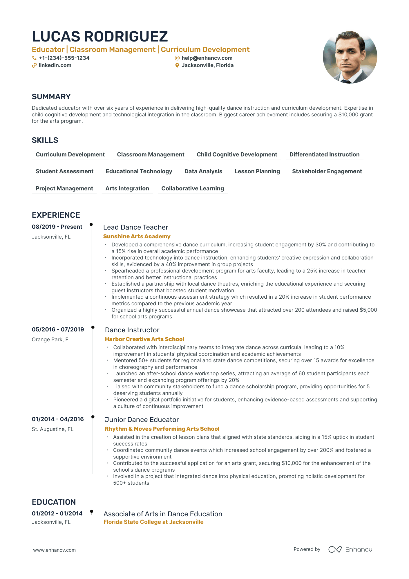 5 Dance Teacher Resume Examples & Guide for 2024