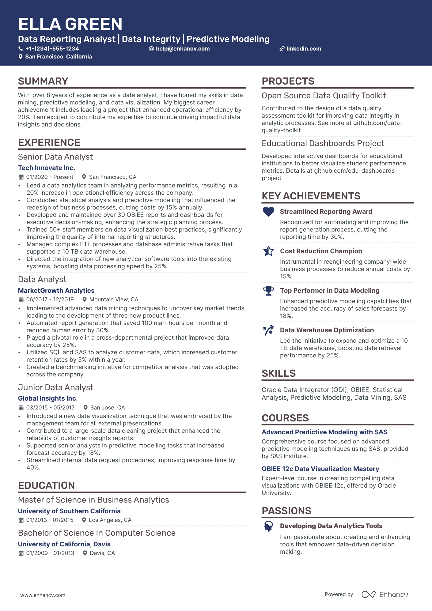 10 Data Reporting Analyst Resume Examples & Guide for 2026