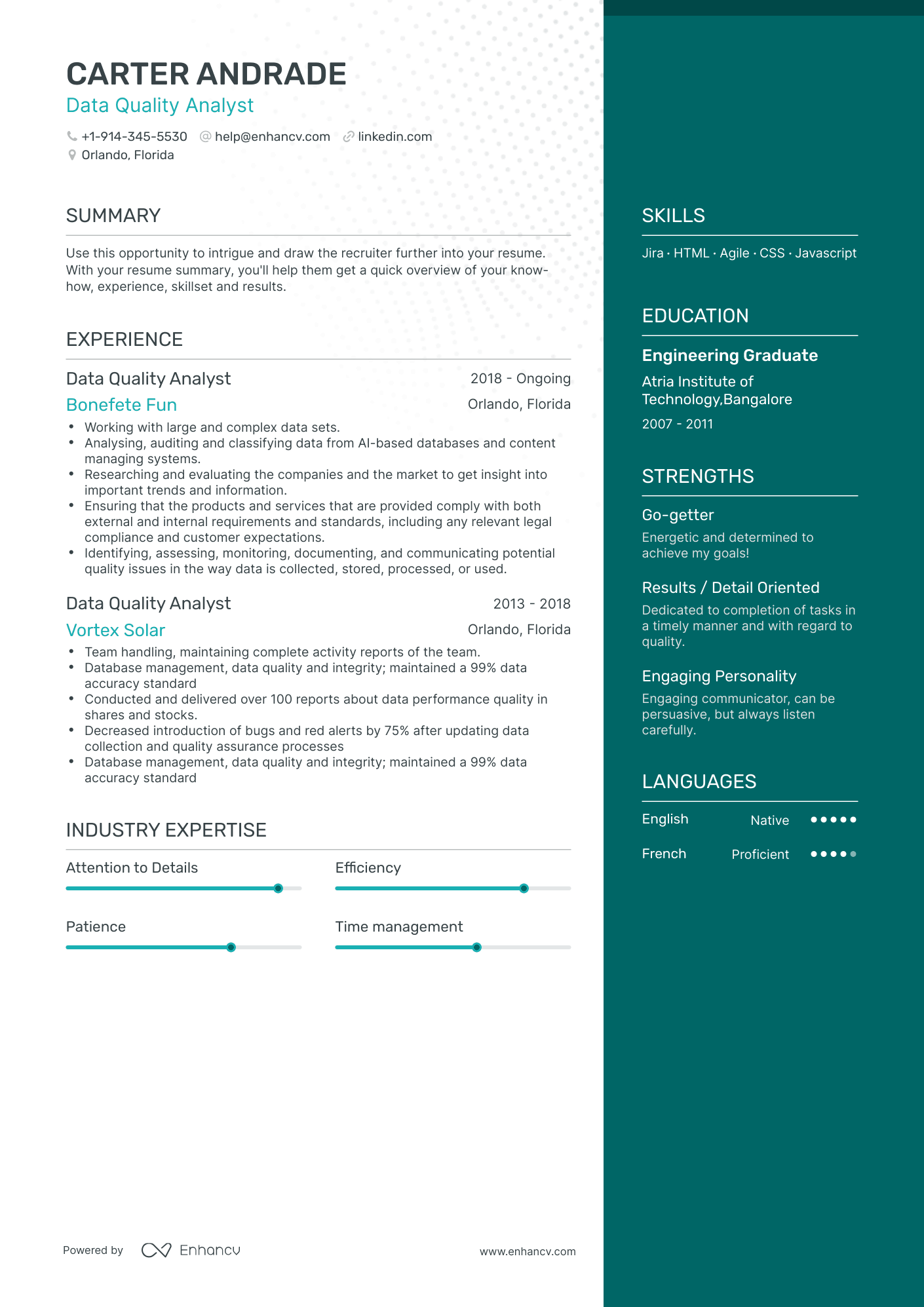 Data Quality Analyst Resume Examples & Guide for 2023 (Layout, Skills ...