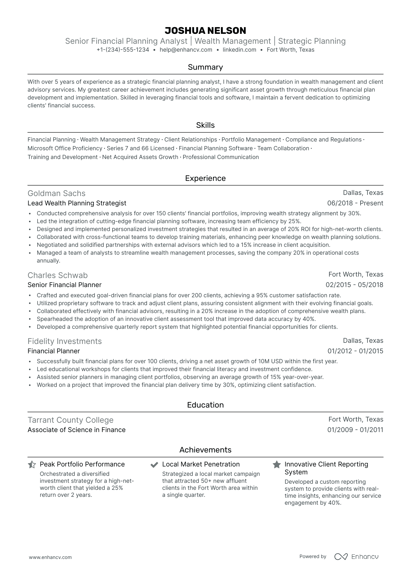 5 Financial Planning Analyst Resume Examples & Guide for 2024