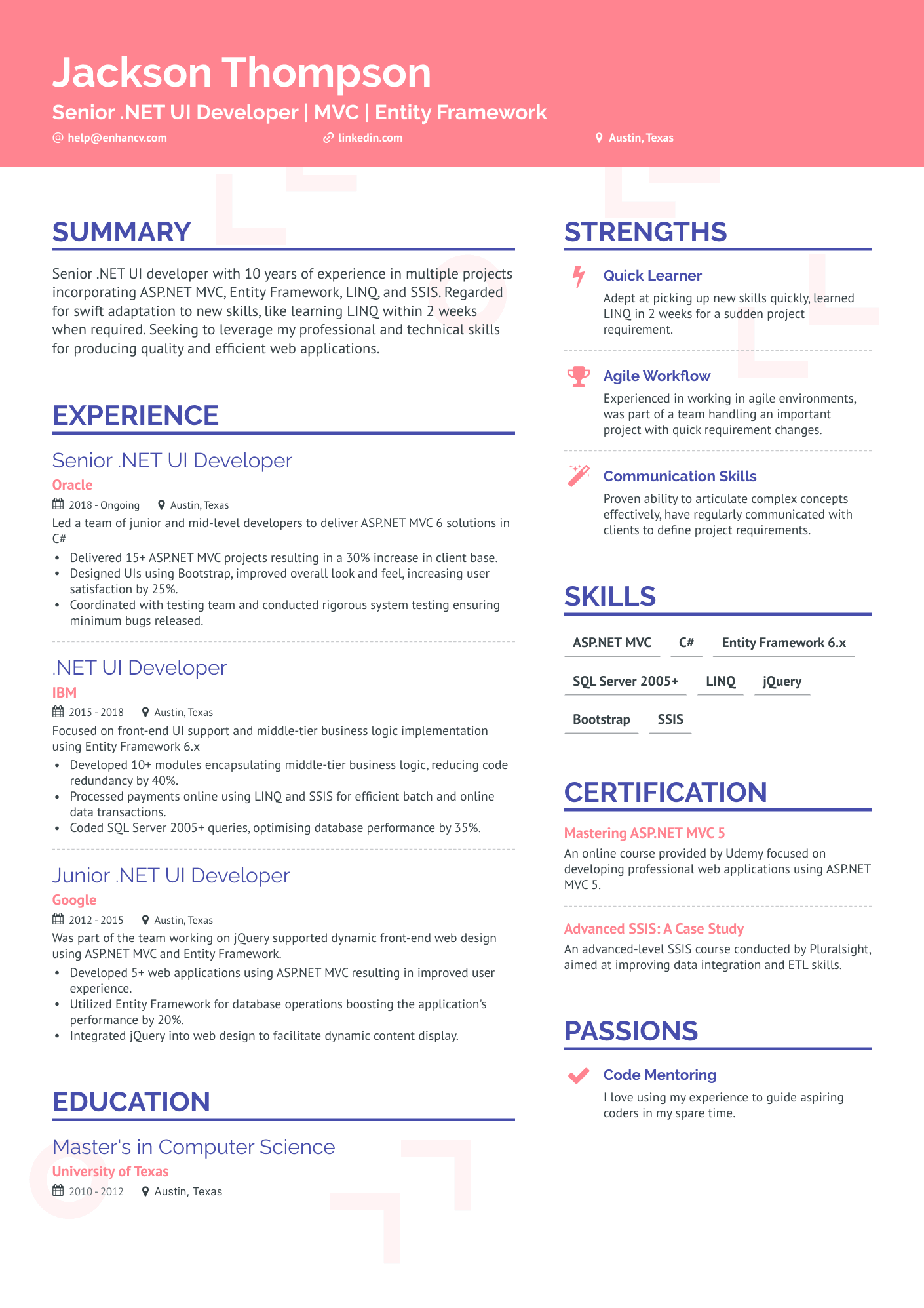 6 Net Developer Resume Examples & Guide for 2024