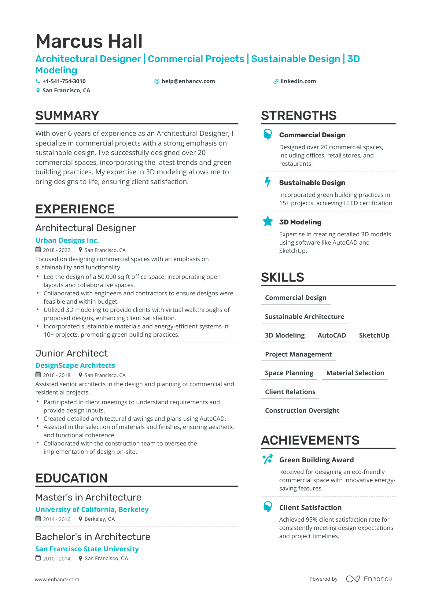 5 Architectural Designer Resume Examples & Guide for 2024