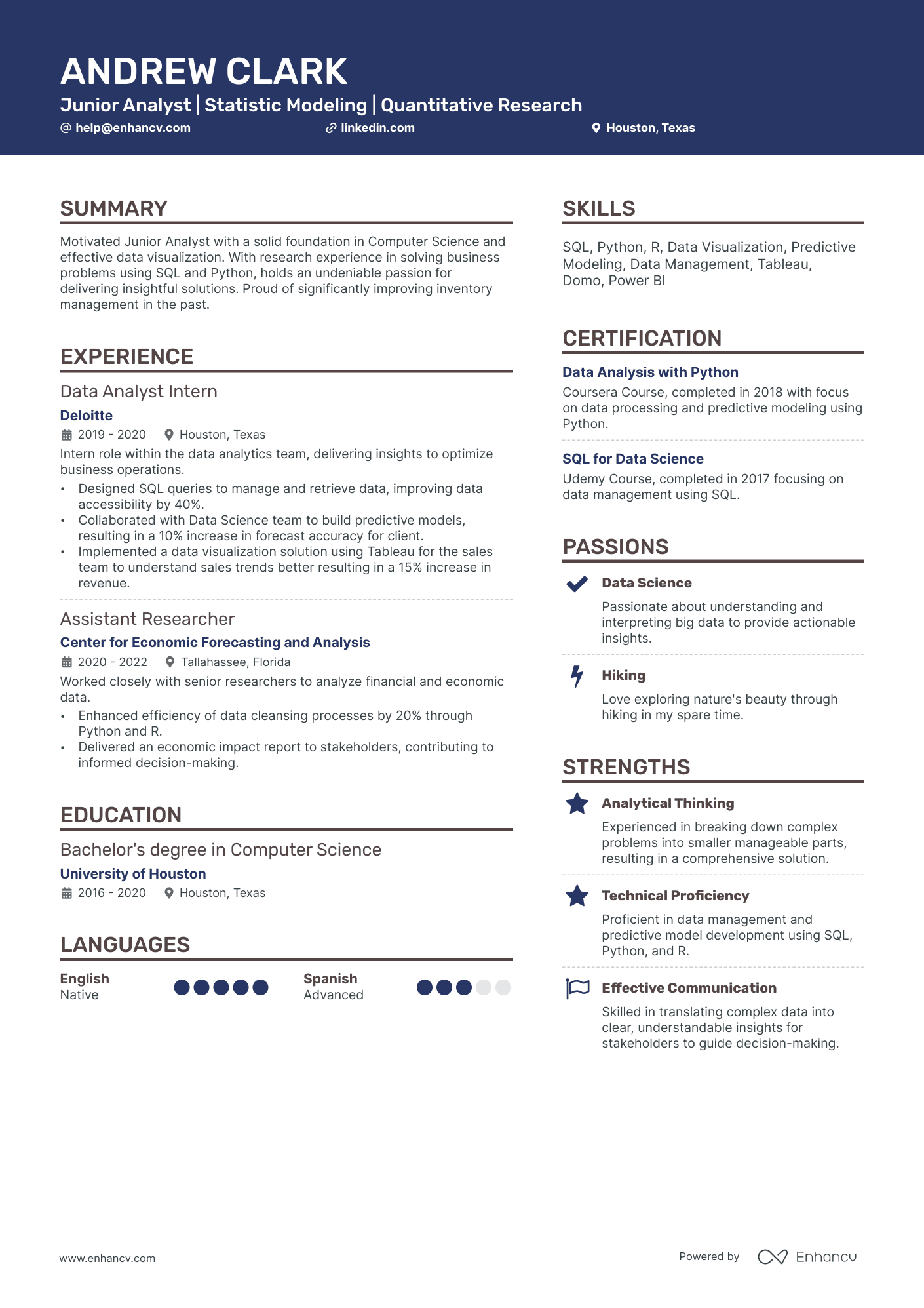10 Junior Data Analyst Resume Examples & Guide for 2026