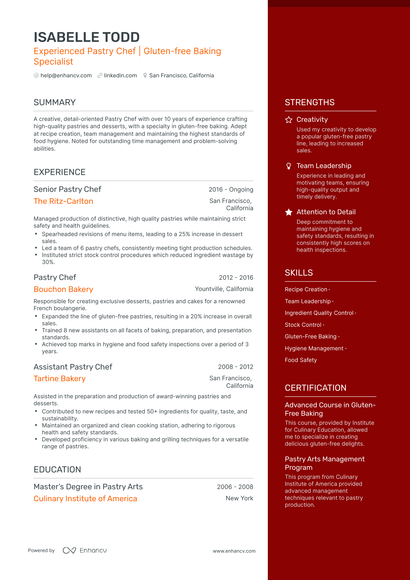 8 Chef Resume Examples & Guide for 2024