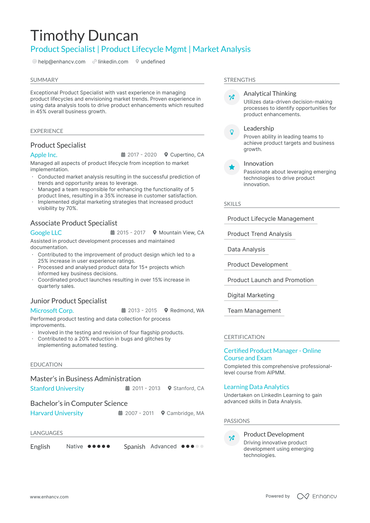 5 Product Specialist Resume Examples & Guide For 2024