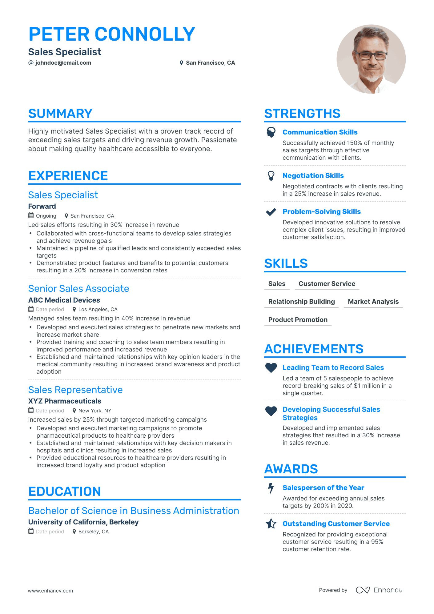 5 Sales Specialist Resume Examples & Guide for 2024