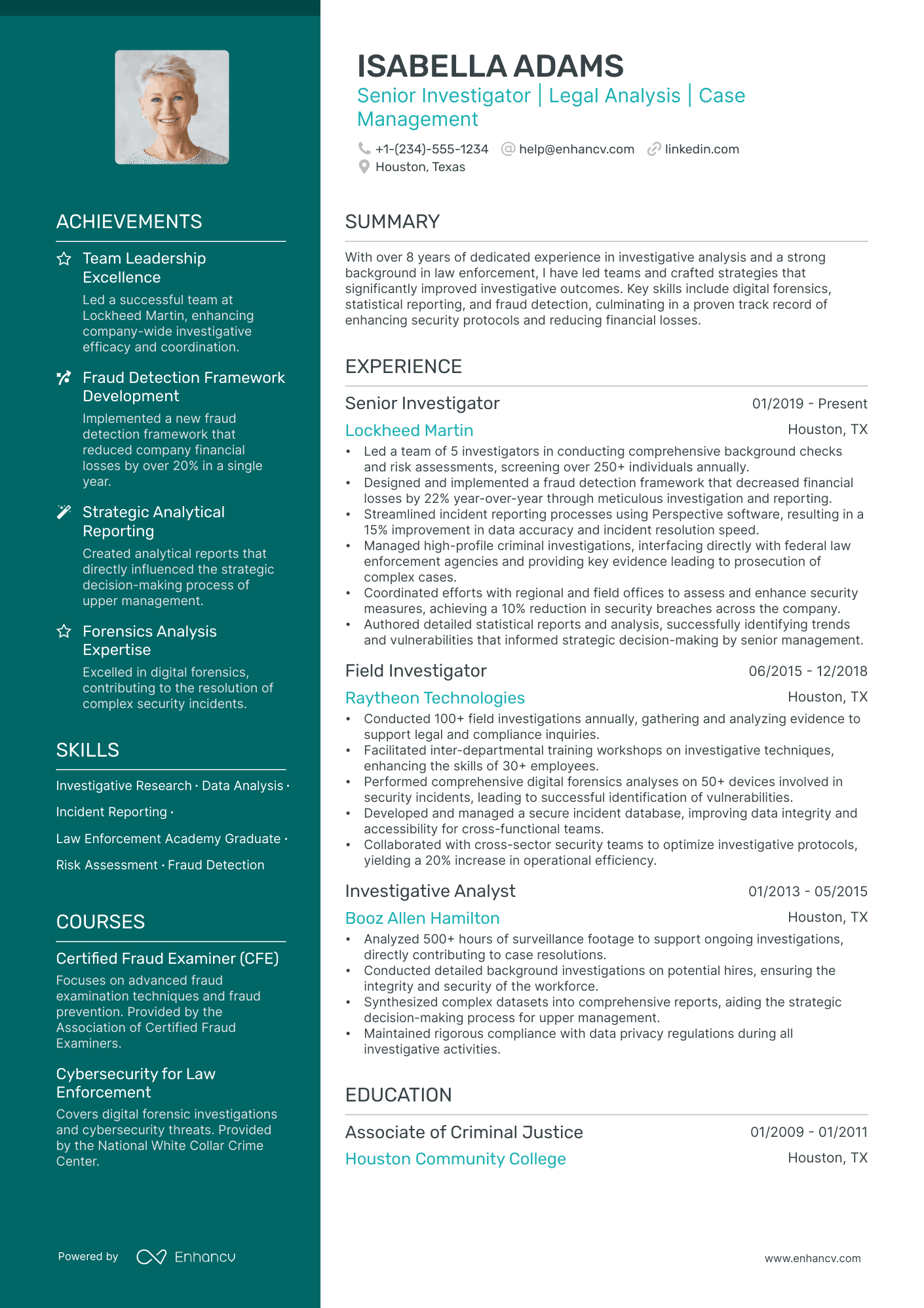 Investigator Profile Examples 5 Investigator Resume Examples & Guide for 2024