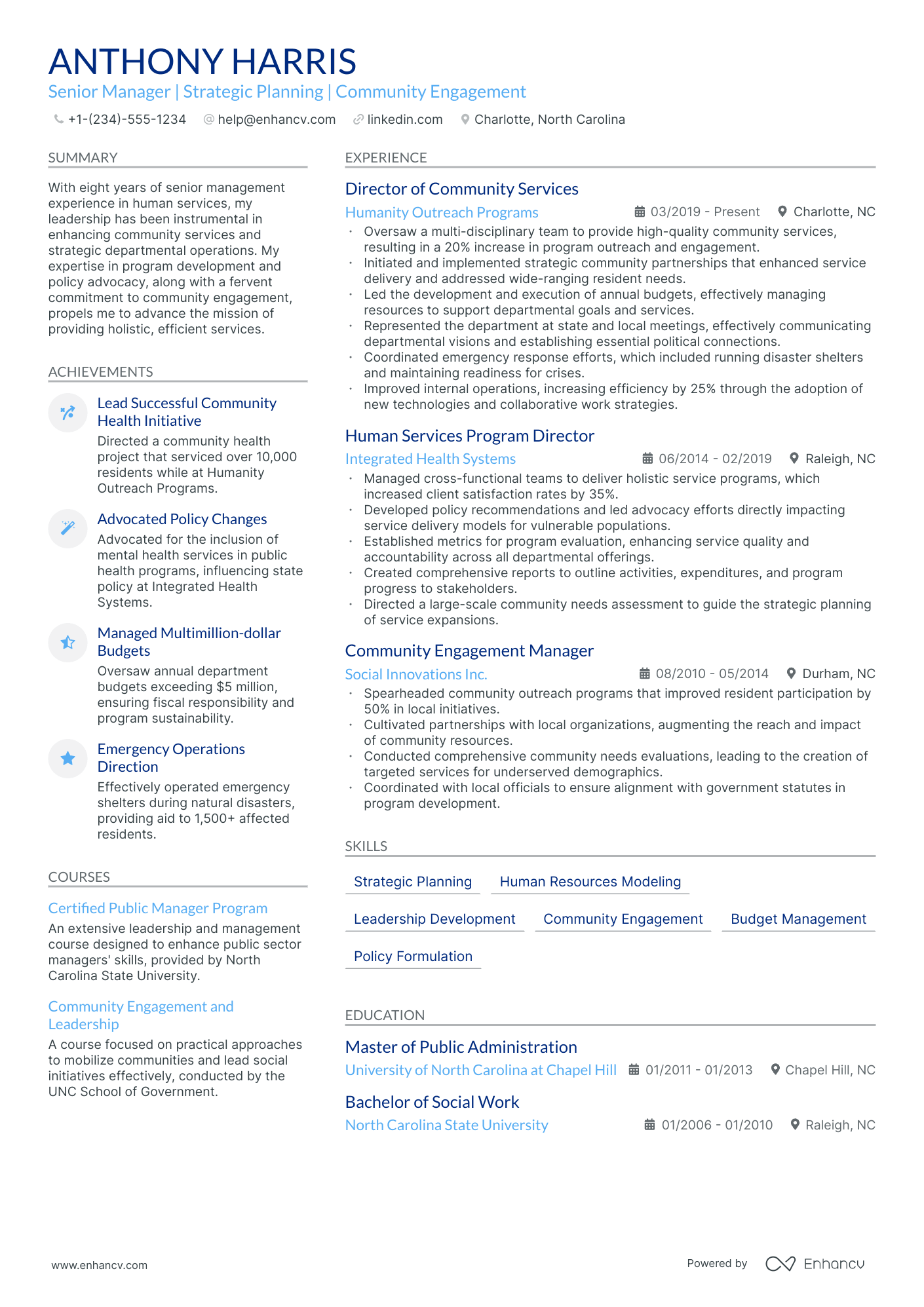 5 Deputy Director Resume Examples & Guide For 2024