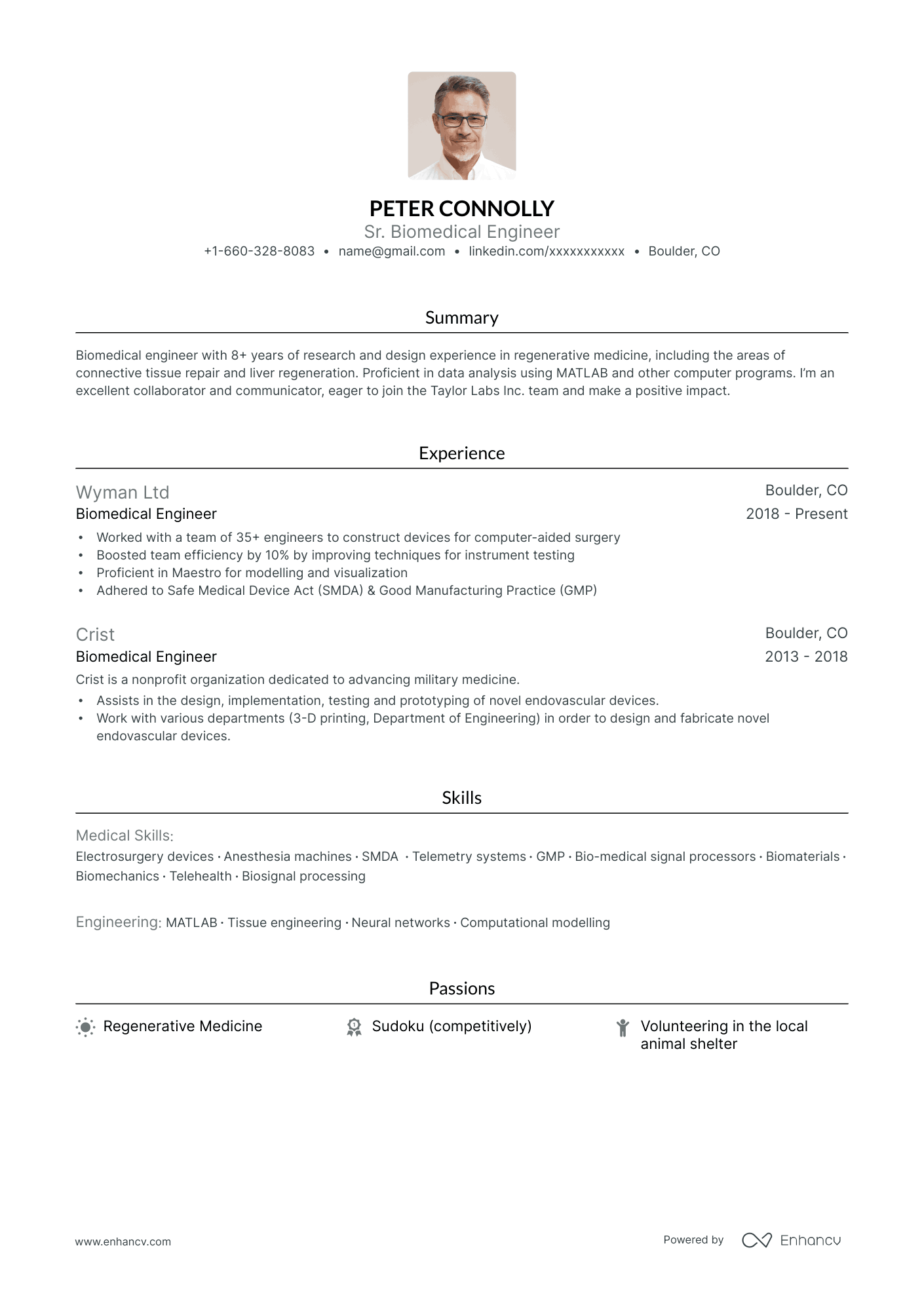 5 Biomedical Engineer Resume Examples & Guide for 2024