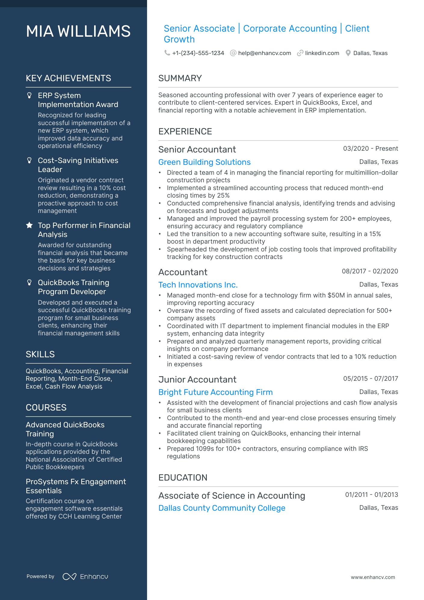 10 Corporate Accounting Resume Examples & Guide for 2026