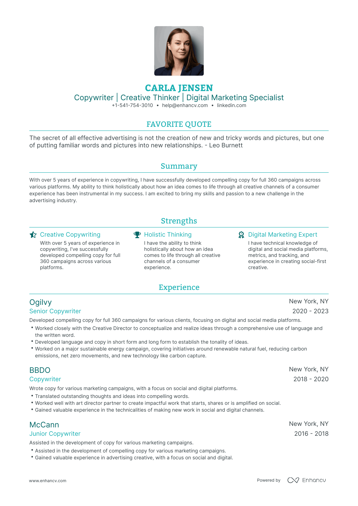 8 Copywriter Resume Examples & Guide for 2023