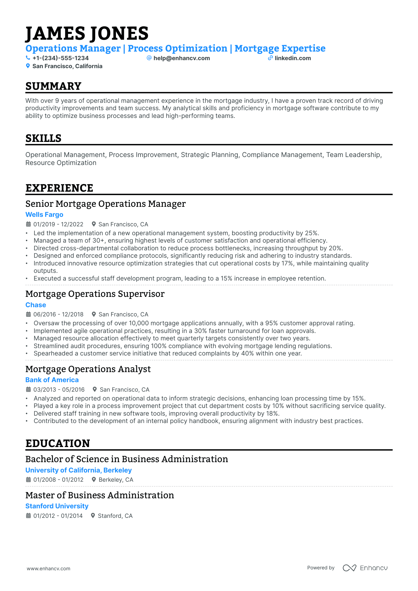 10 Mortgage Operations Manager Resume Examples & Guide for 2026