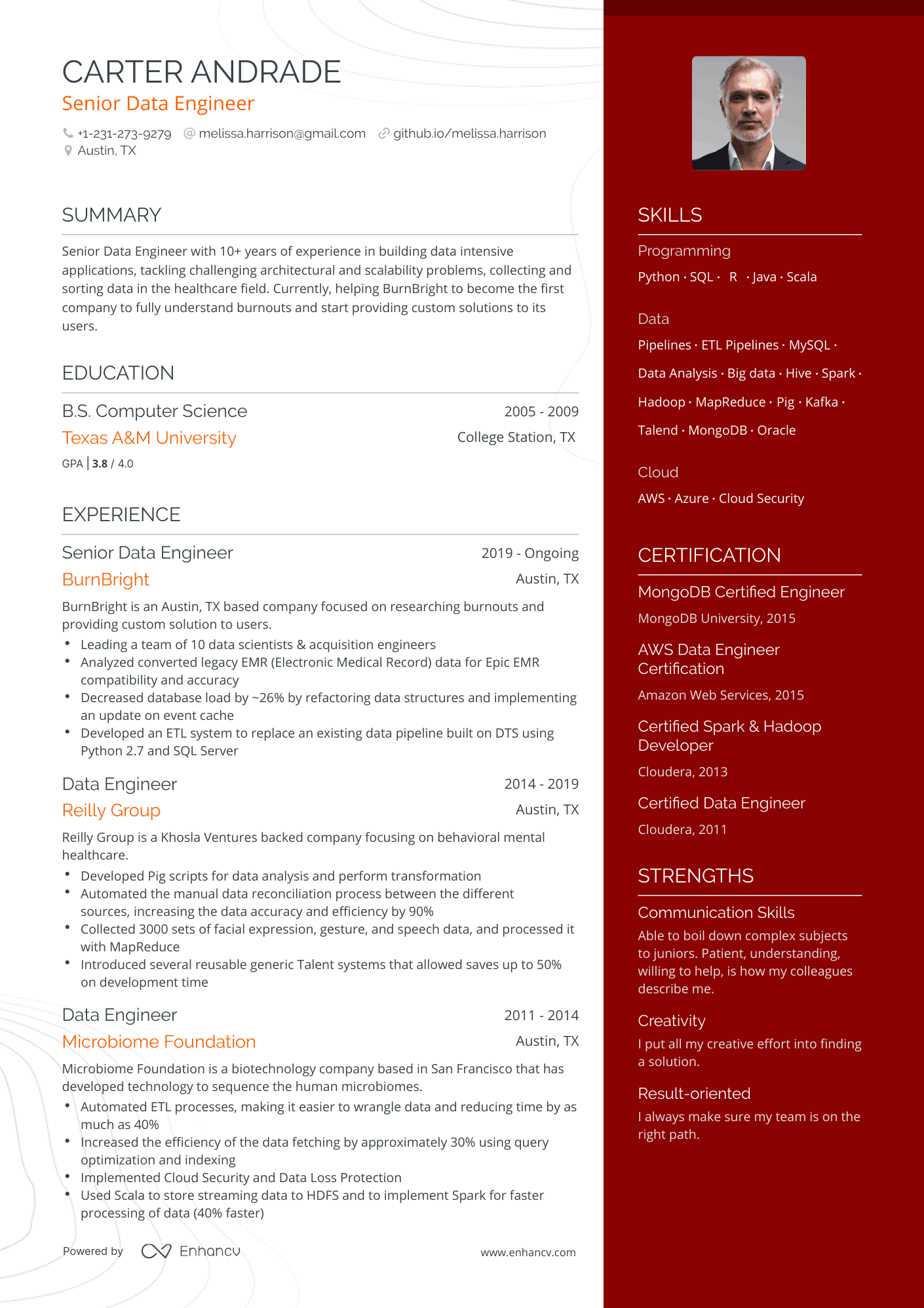 21 Data Engineer Resume Examples & Guide for 2023