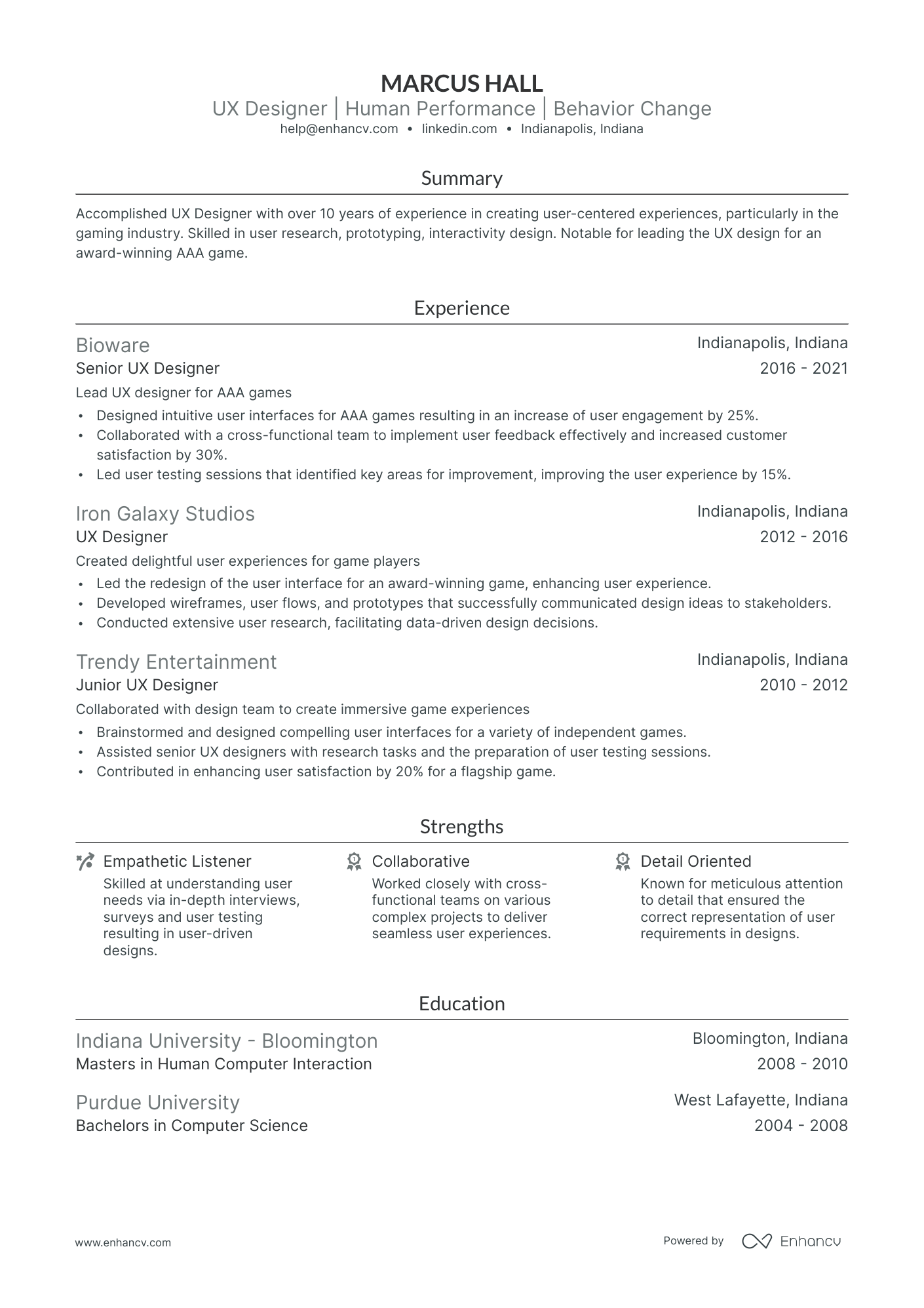 5 Senior UX Designer Resume Examples & Guide for 2024