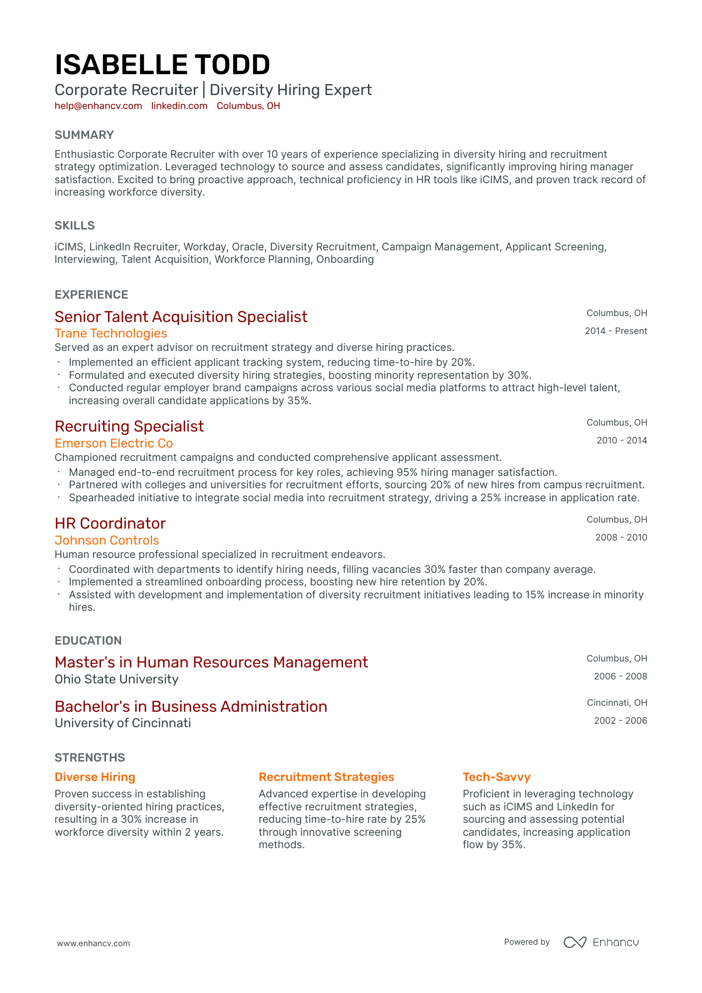 10 Corporate Recruiter Resume Examples & Guide for 2026