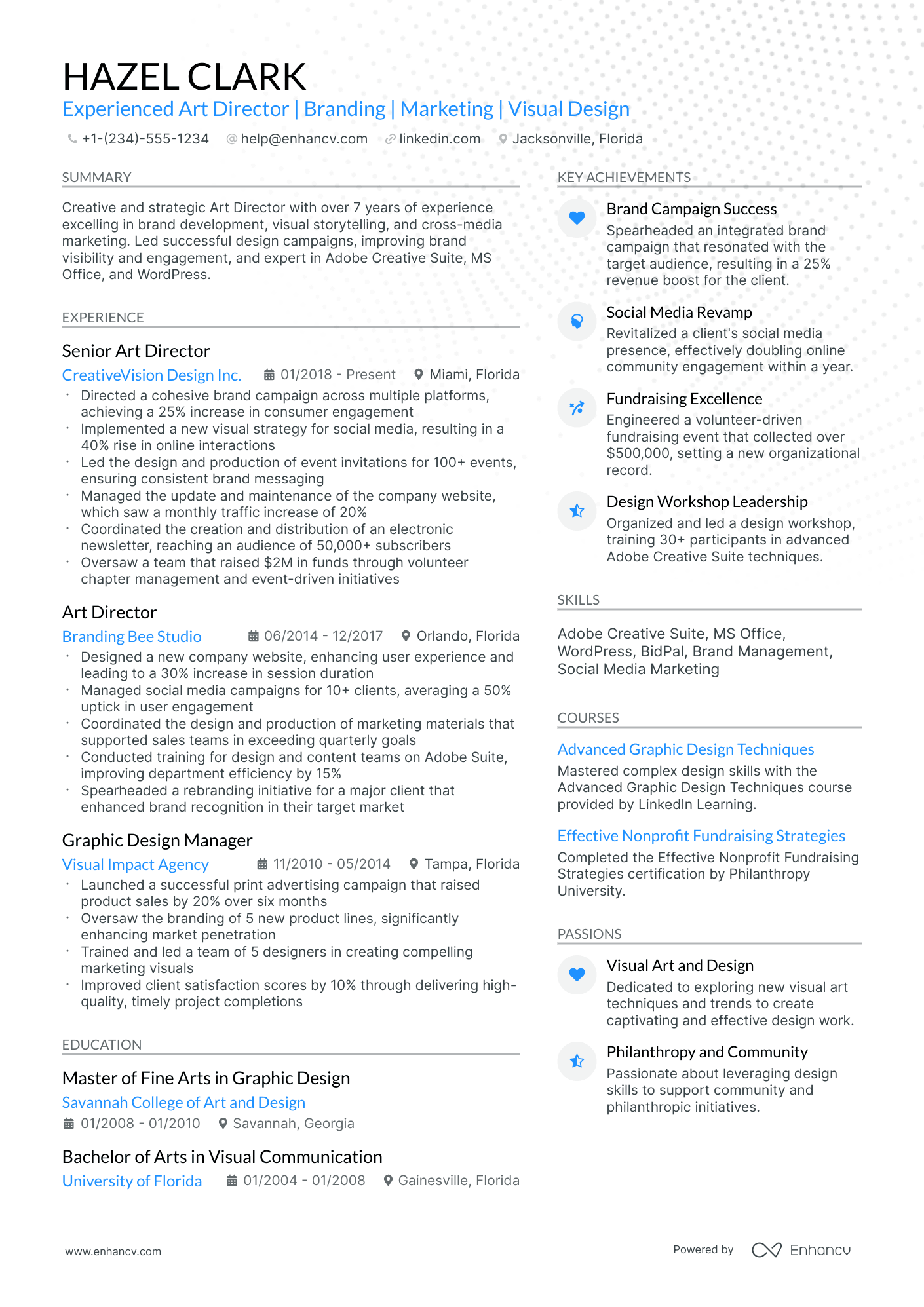 10 Art Director Resume Examples - March 2026
