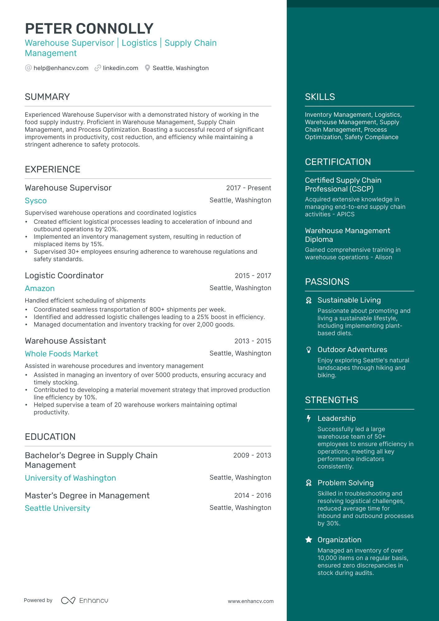 10 Warehouse Supervisor Resume Examples, Templates & Guide for 2026