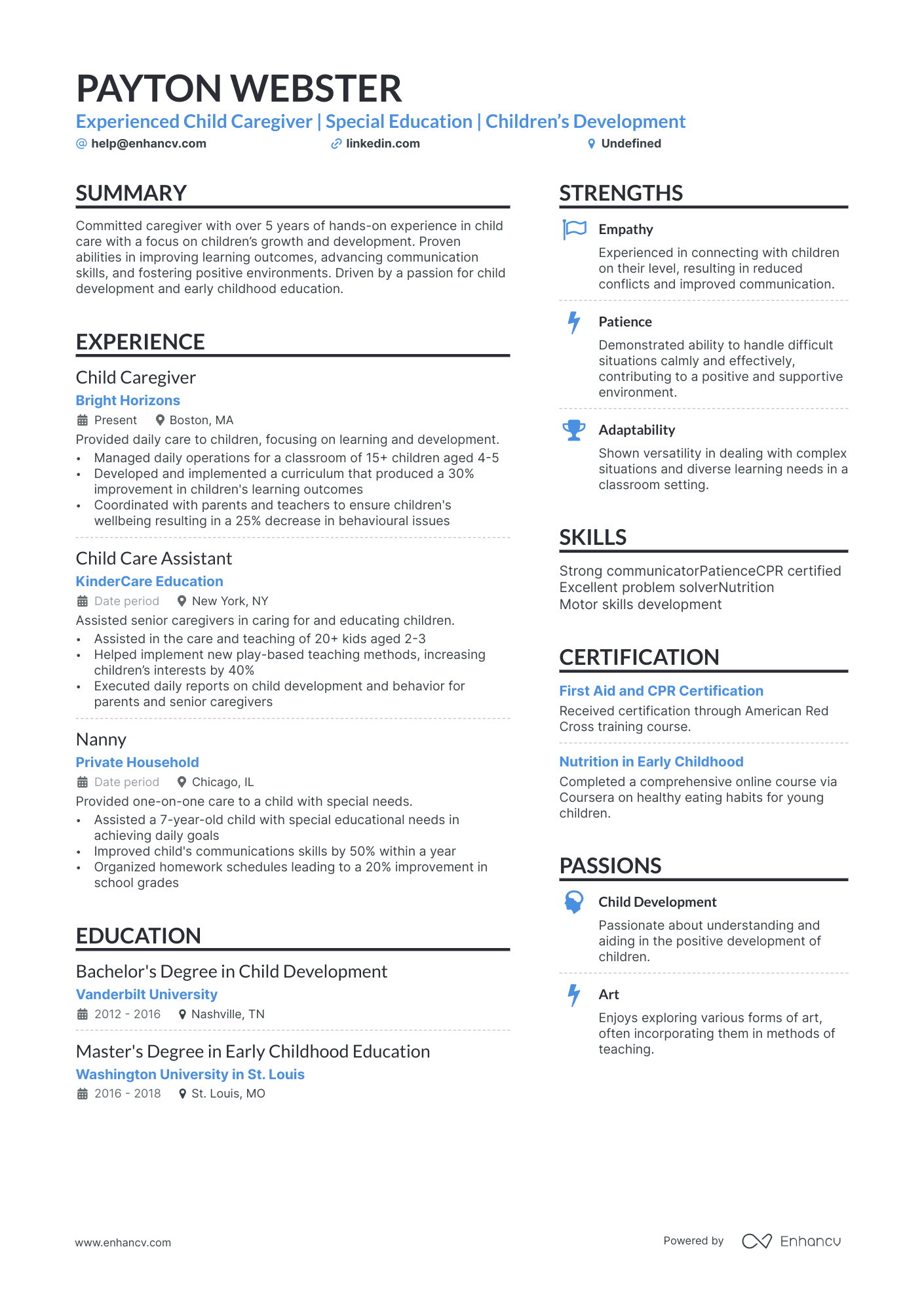 11 Caregiver Resume Examples & Guide for 2024