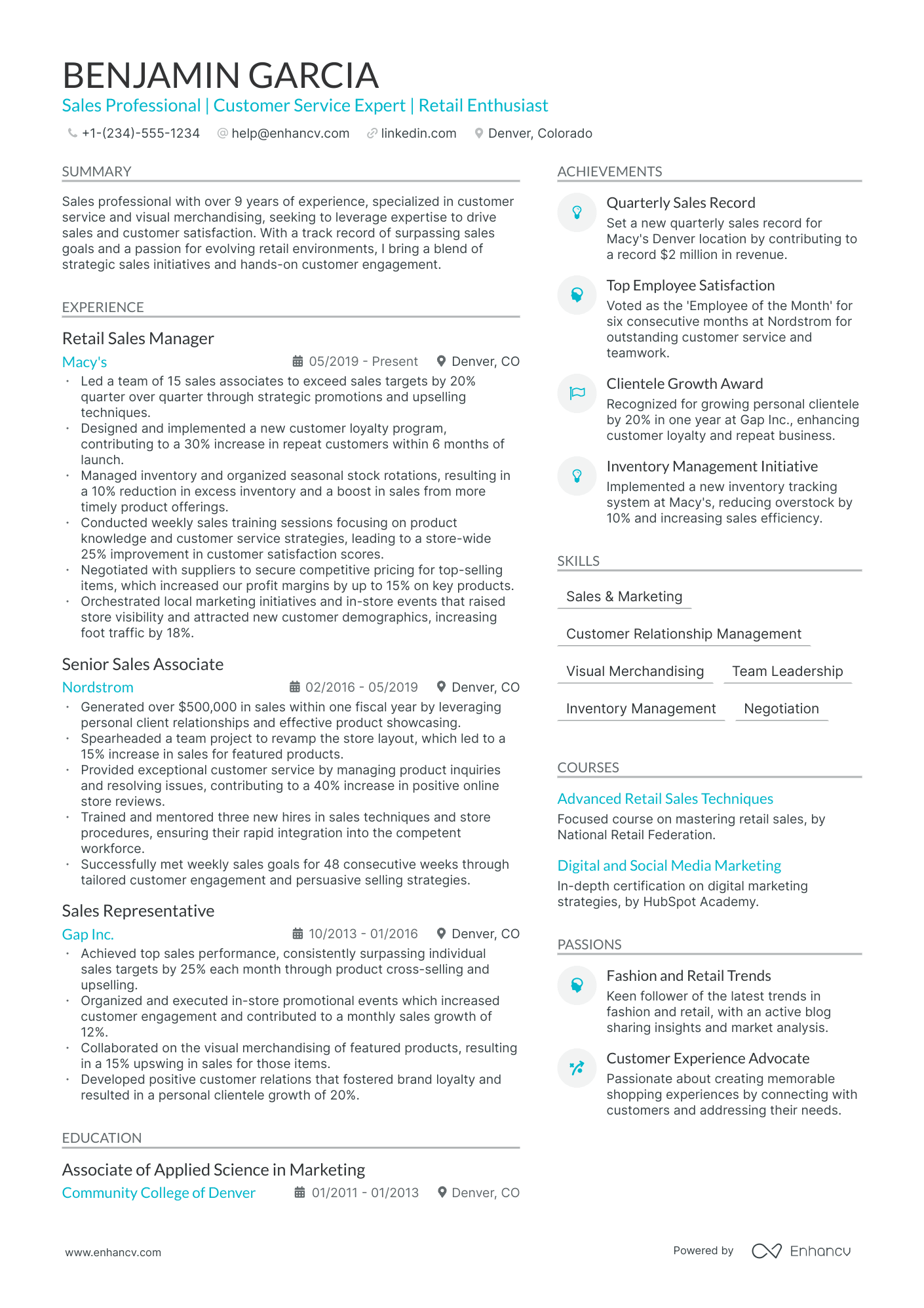 5 Saleswoman Resume Examples & Guide for 2024