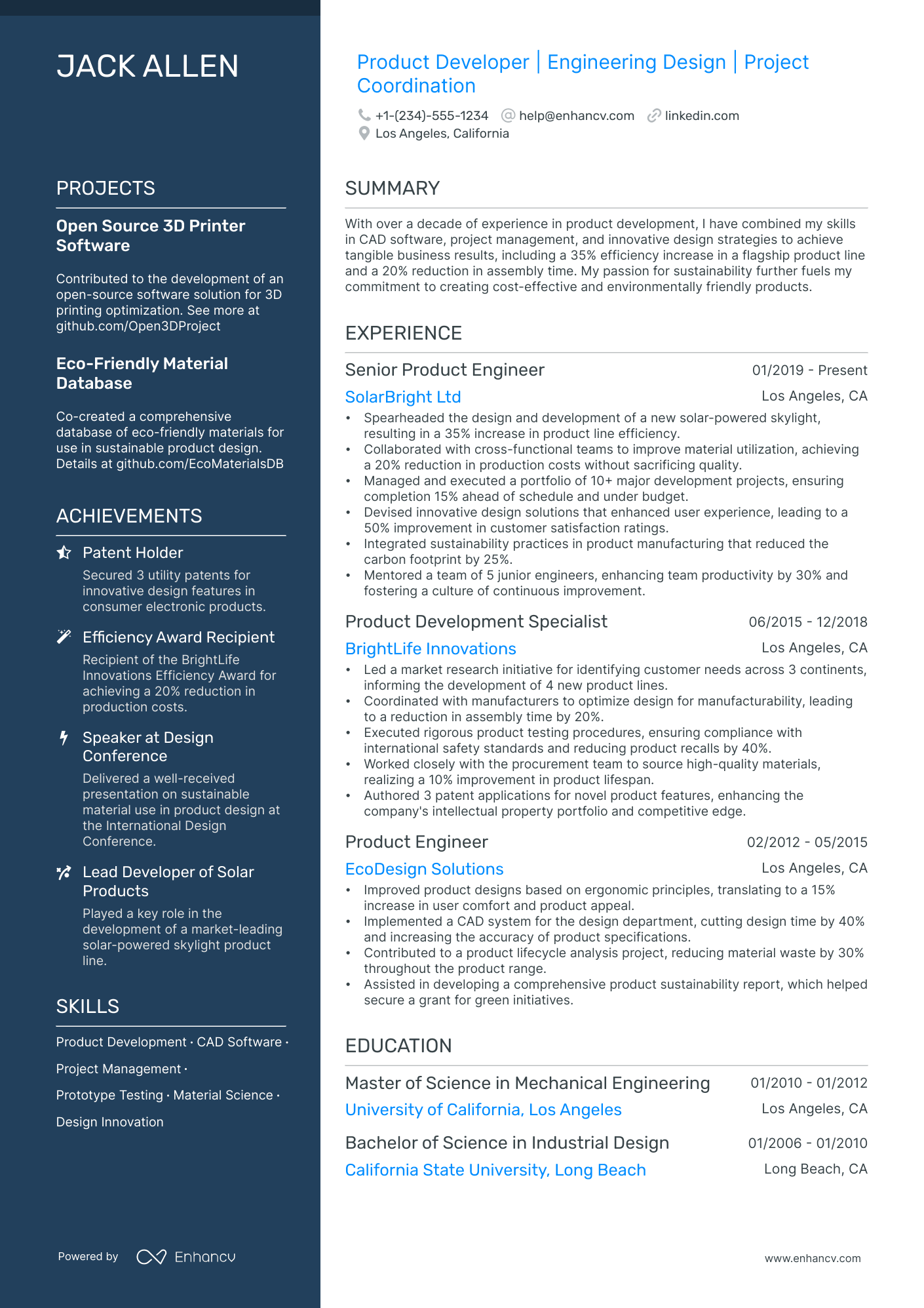 5 Product Developer Resume Examples & Guide for 2024