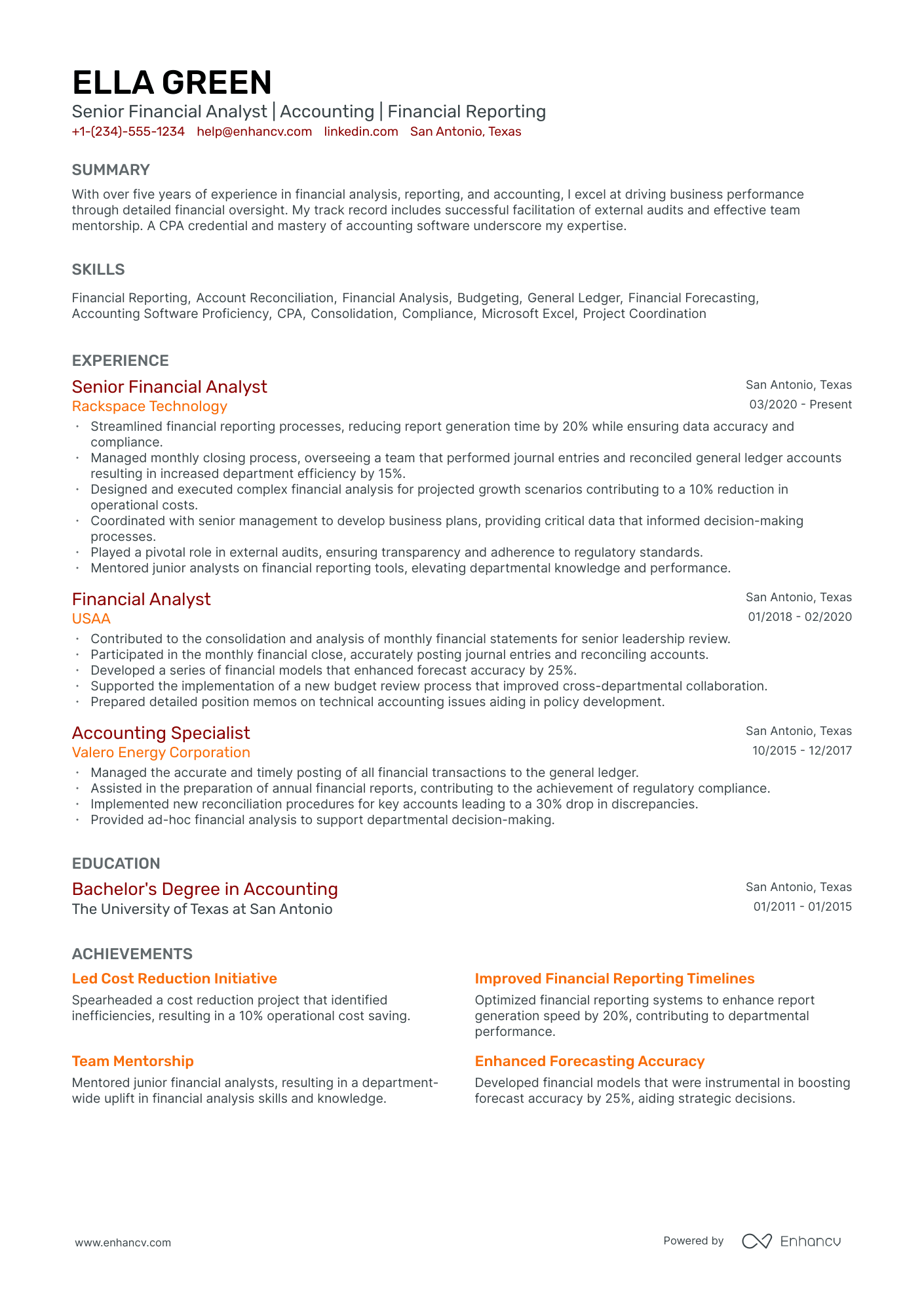 5 Corporate Financial Analyst Resume Examples & Guide for 2024